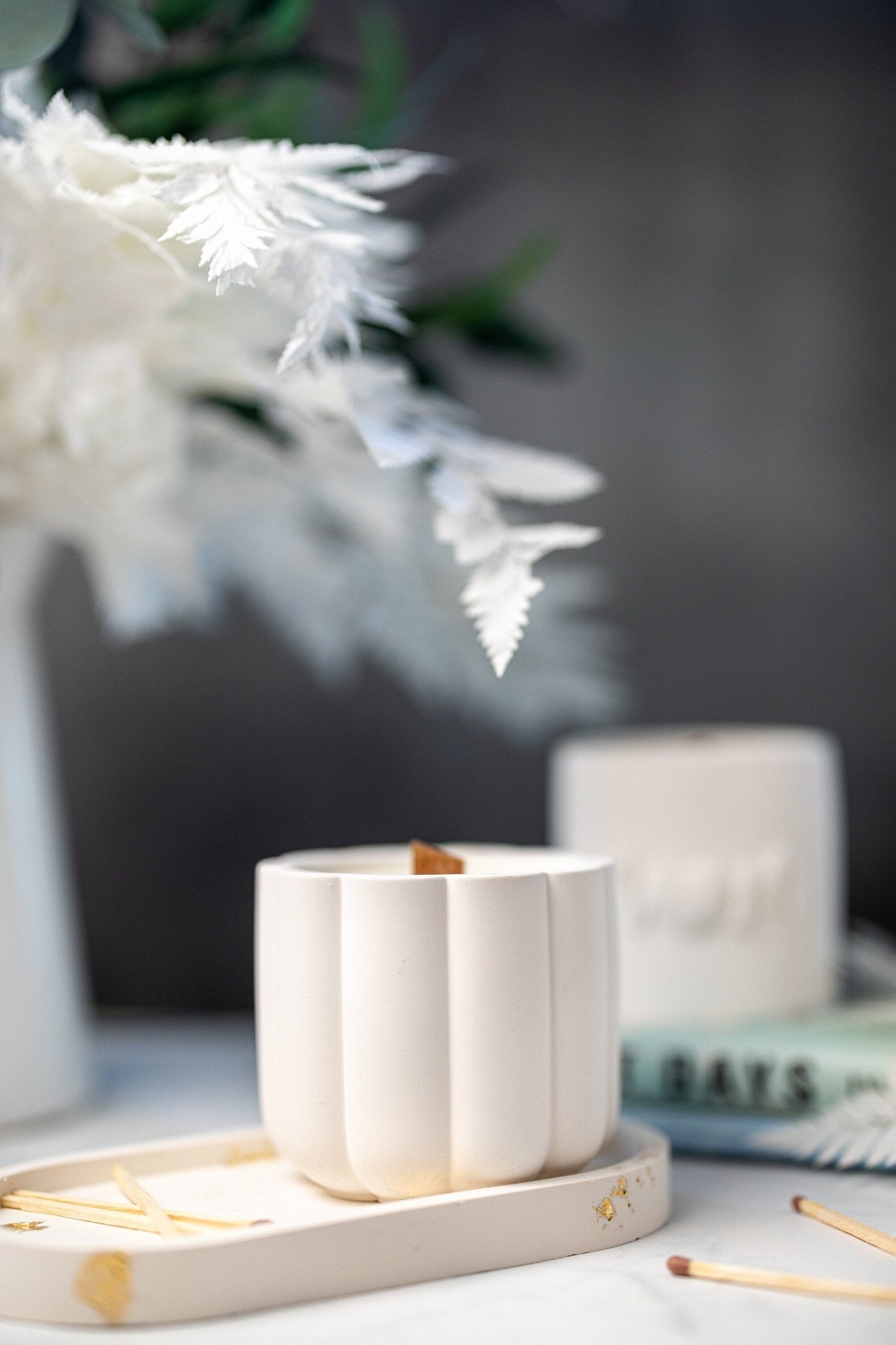 Handmade Wooden Wick Ribbed Scented Vessel | Soy Candle | Scented Vessel | Handmade Gift |Mothers Day | Christmas Gifts | Housewarming Gift