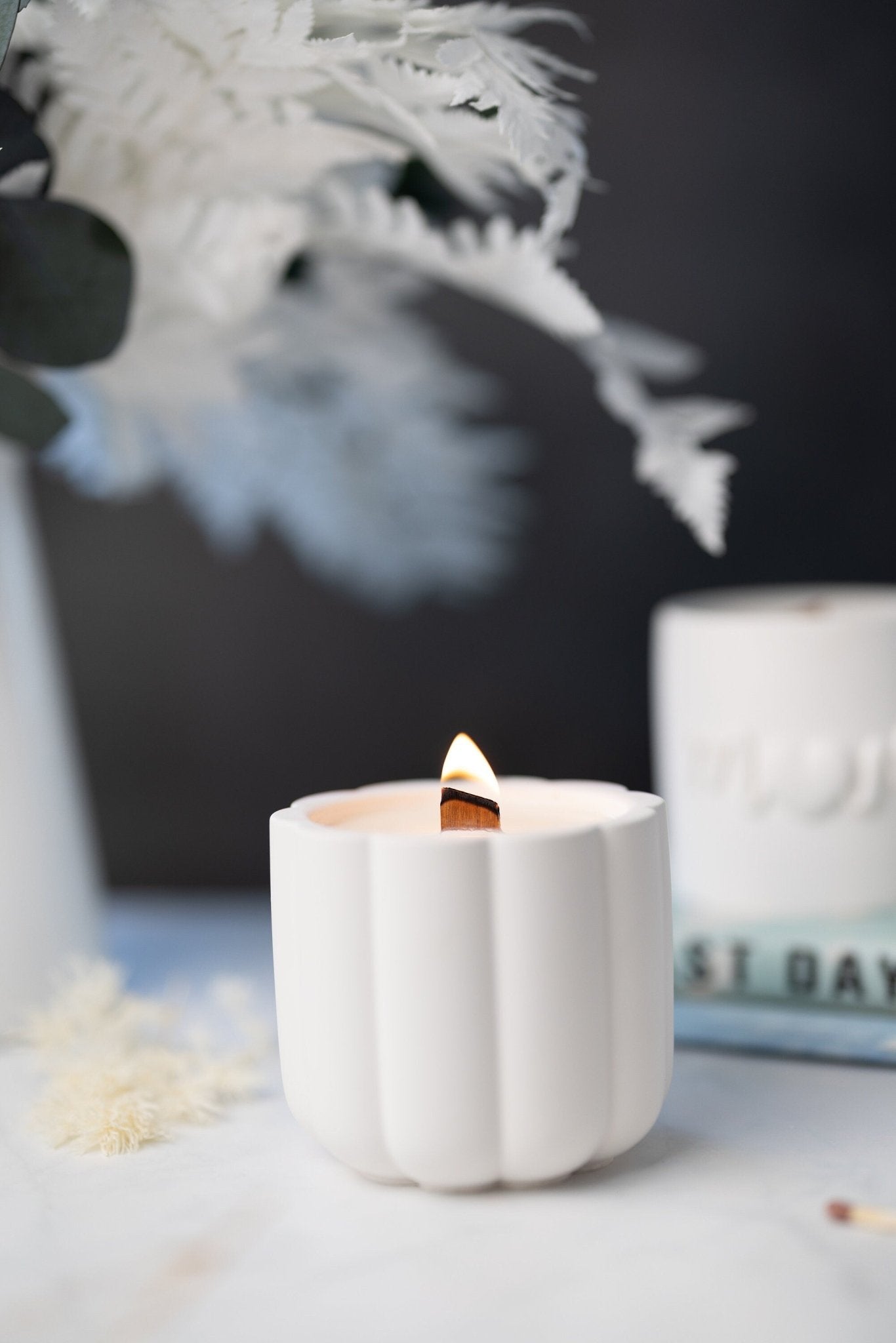 Handmade Wooden Wick Ribbed Scented Vessel | Soy Candle | Scented Vessel | Handmade Gift |Mothers Day | Christmas Gifts | Housewarming Gift