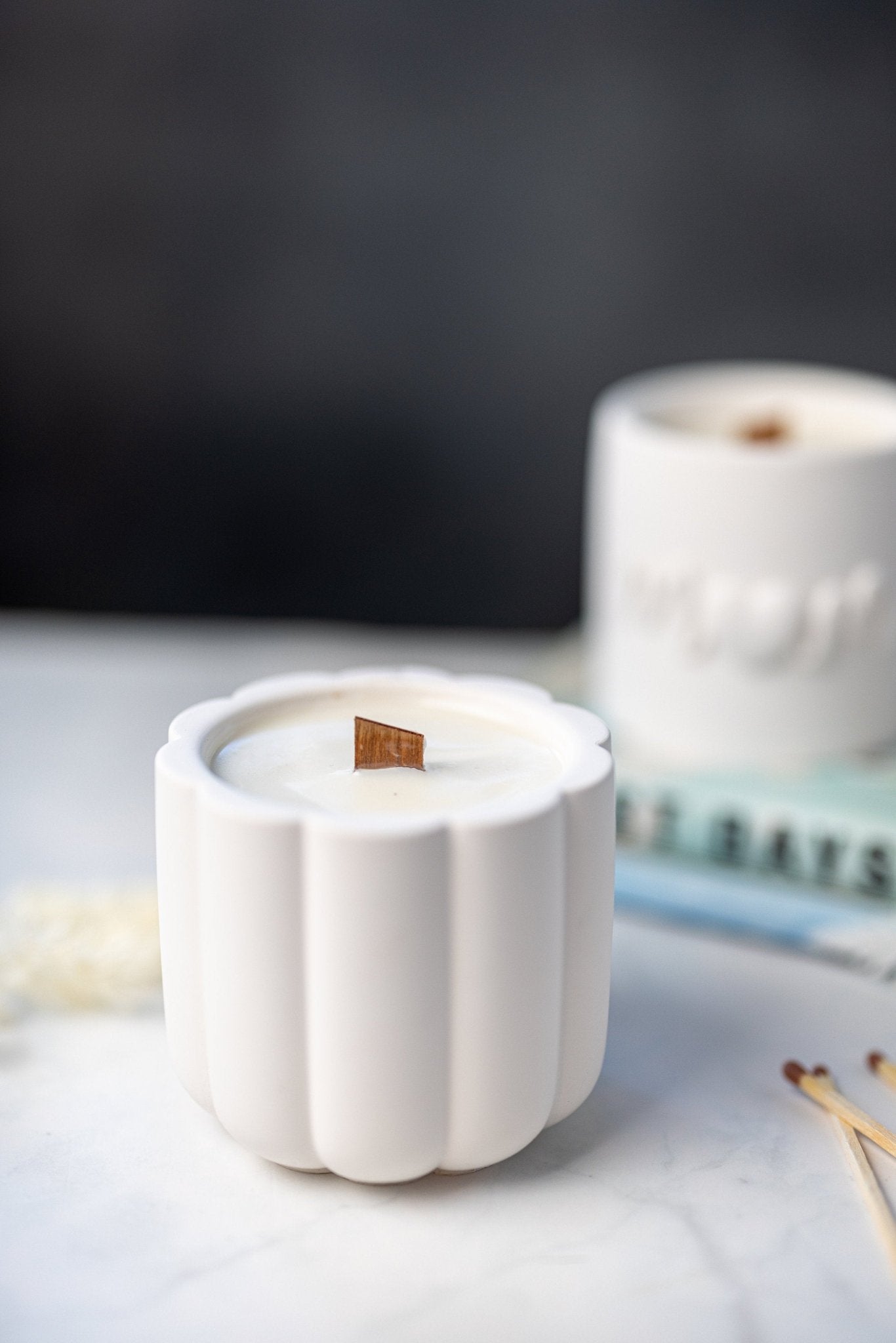 Handmade Wooden Wick Ribbed Scented Vessel | Soy Candle | Scented Vessel | Handmade Gift |Mothers Day | Christmas Gifts | Housewarming Gift