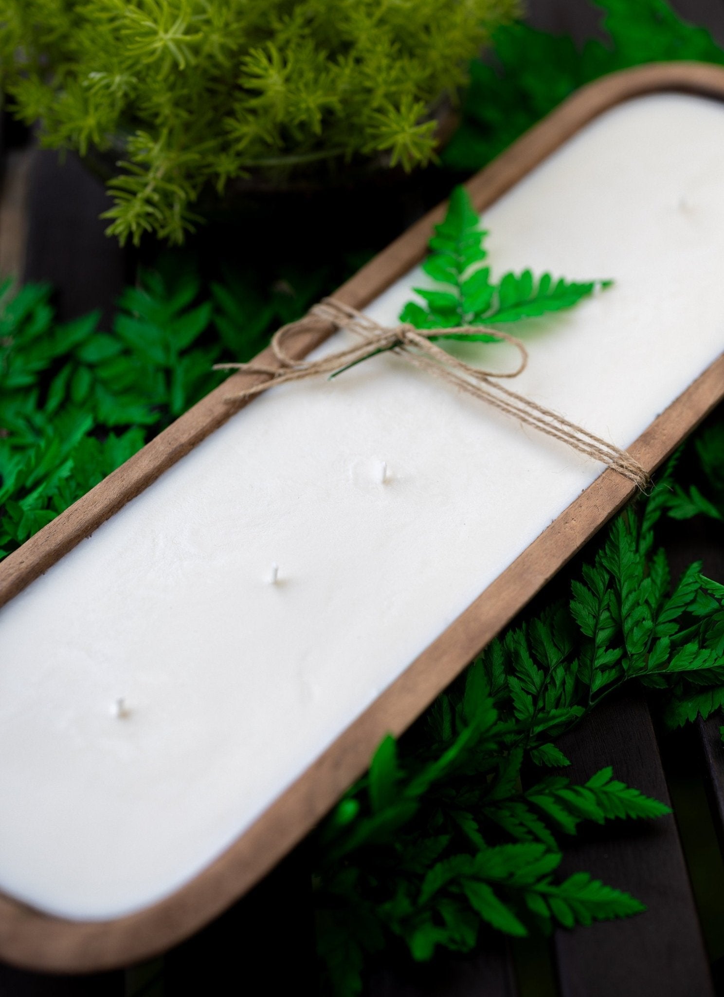 Large Hand Carved Baguette Bowl Candle/Natural Soy/ Reusable/Wooden Farmhouse Decor/Perfect gifting/ Christmas Holidays