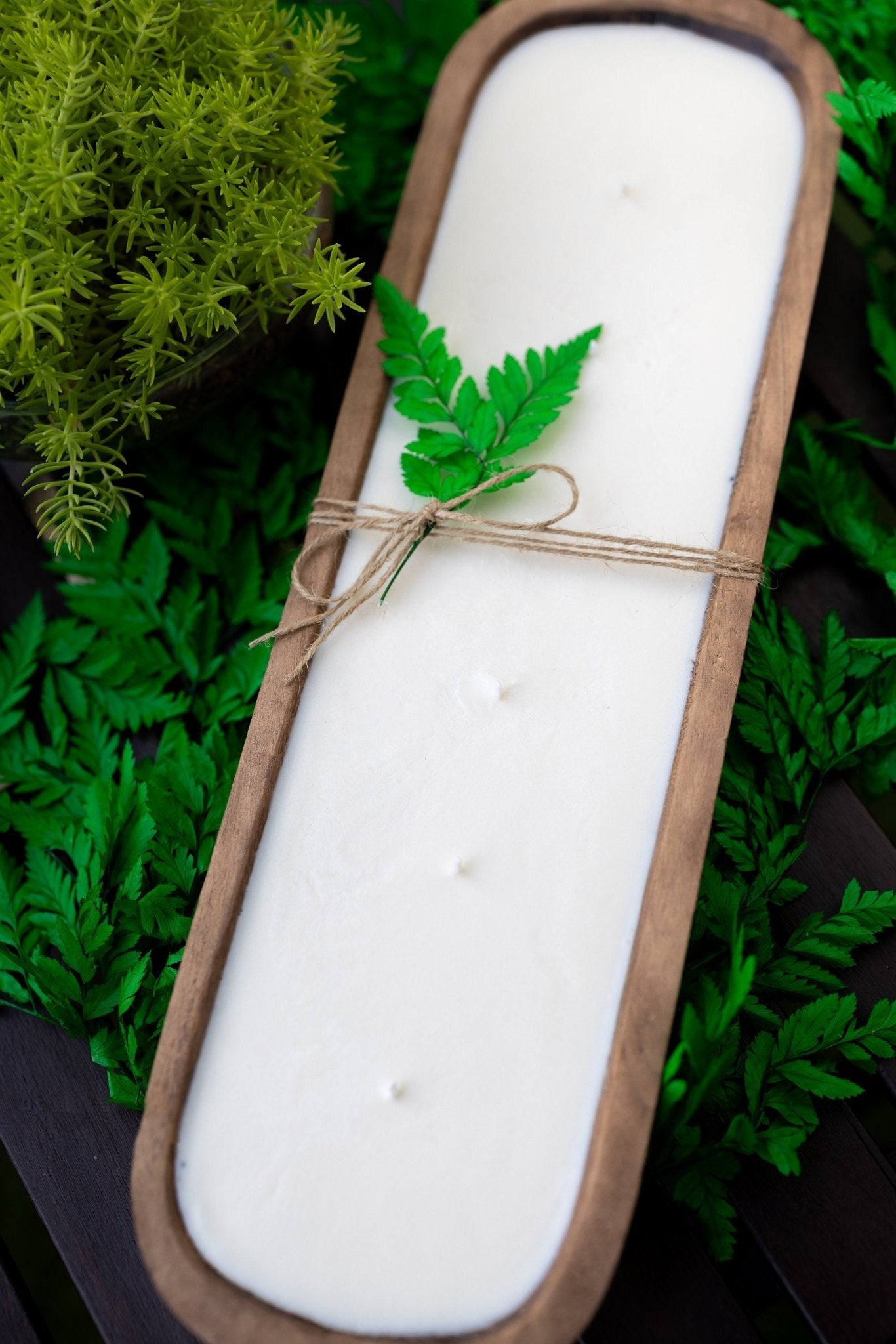 Large Hand Carved Baguette Bowl Candle/Natural Soy/ Reusable/Wooden Farmhouse Decor/Perfect gifting/ Christmas Holidays