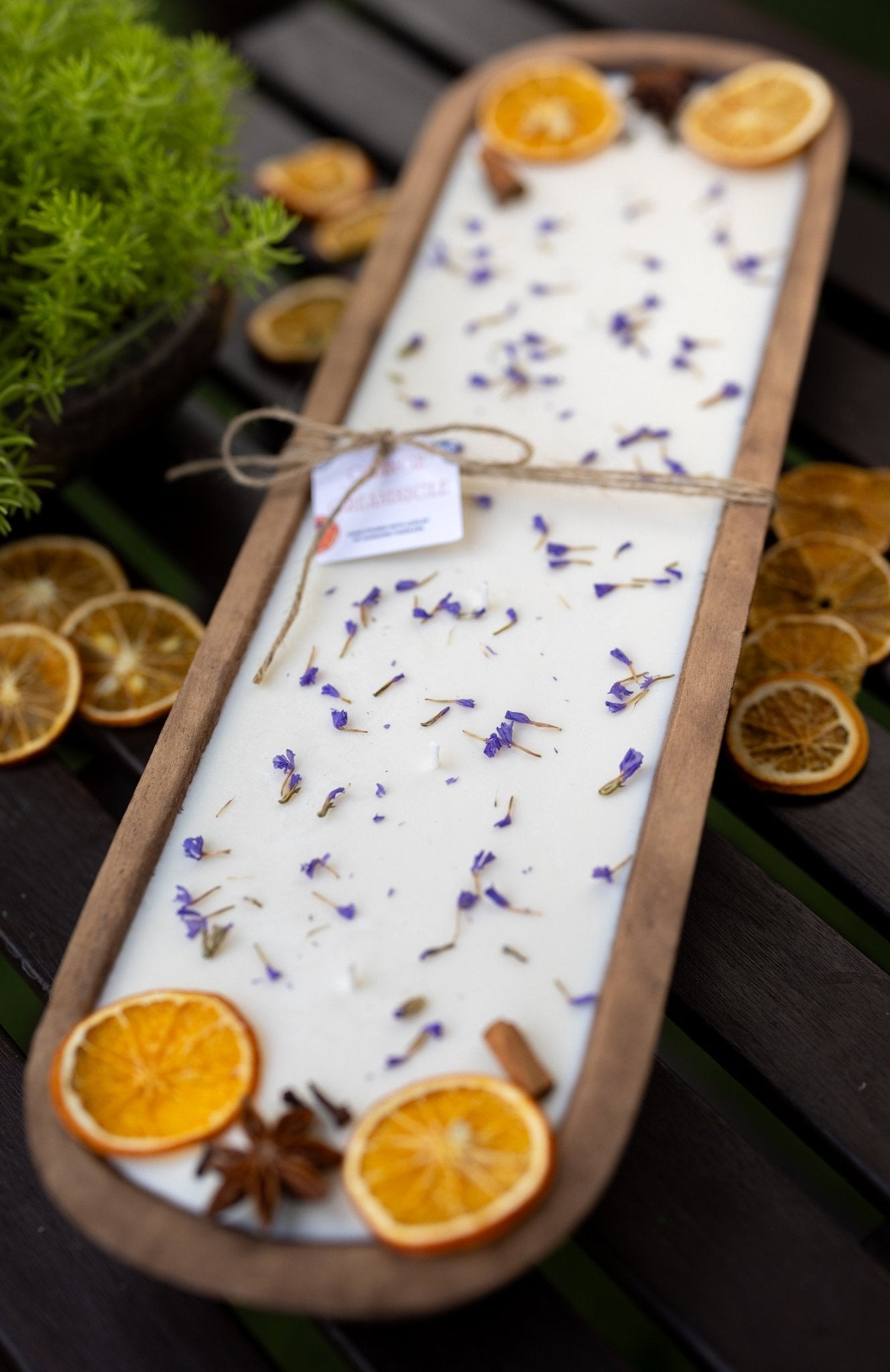 Large Hand Carved 6 Wick Bowl Candle/ Orange Bowl Candle/ Reusable/Wooden Farmhouse Decor/Perfect gifting/ Christmas Holidays