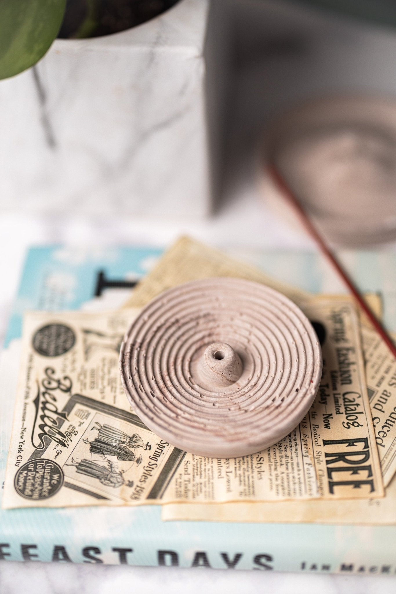 Concrete Incense Holder, Boho Decor, Incense Burner, Housewarming Gift, Incense Tray, Meditation Gift, Altar Tray, Fathers Day Gift