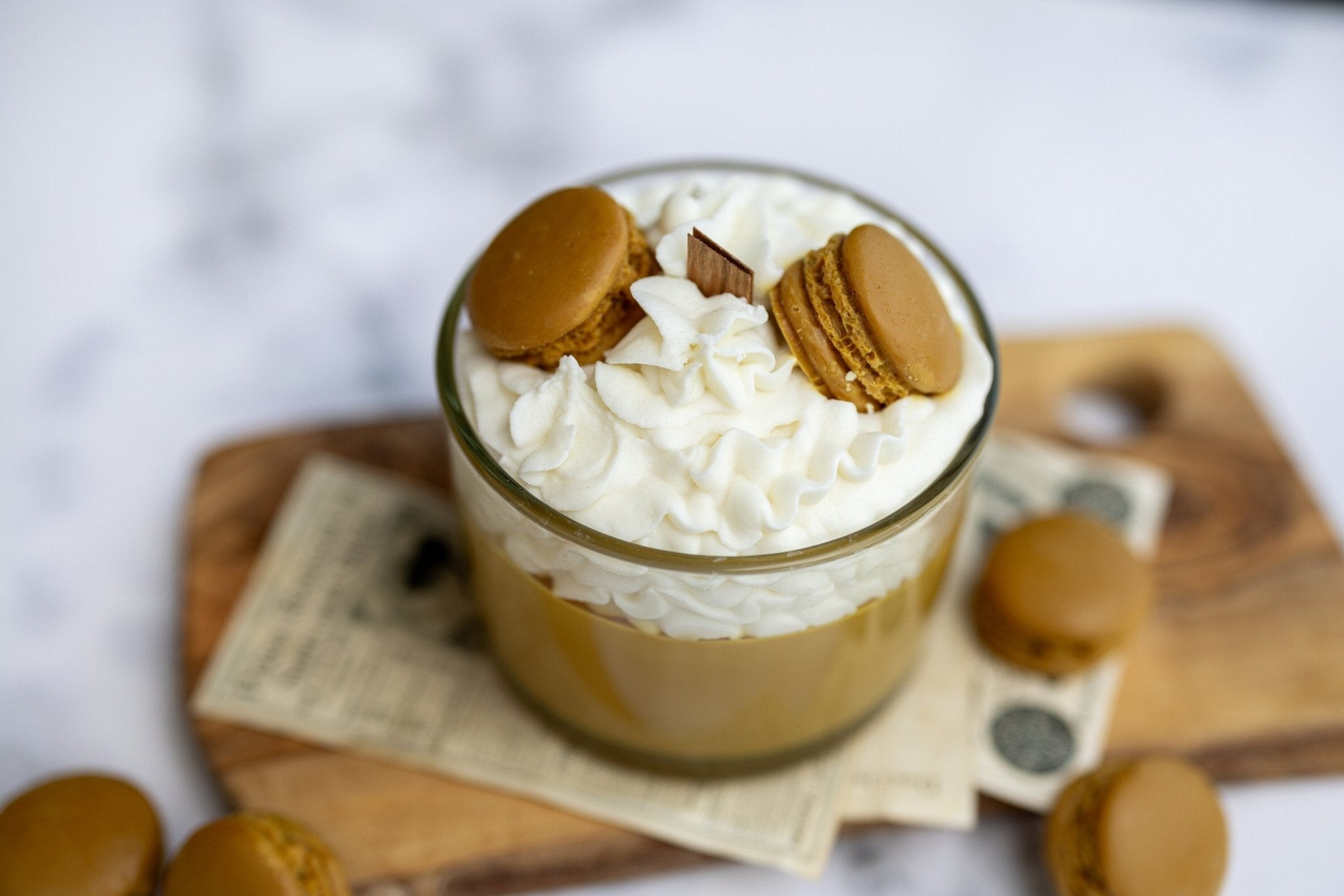 Espresso Scented Candle, Macaron Candle/Macaroons Candle/Whipped Candle/Dessert Candle/ Chocolate Candle/Gift for her/Macron Candle Soy Wax