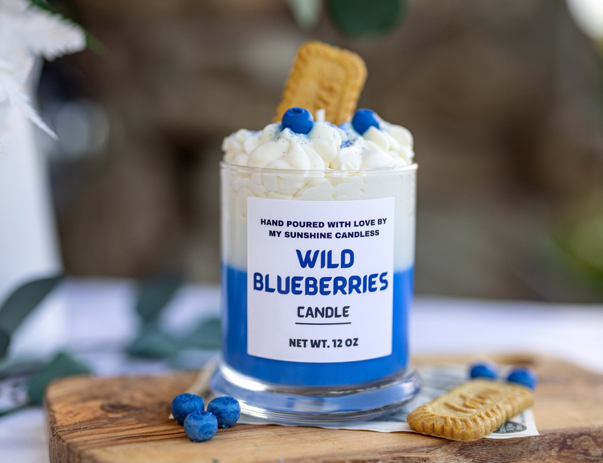 Wild Blueberry Dessert Candle/Blueberry Cheescake Dessert Candle/12oz & 8oz