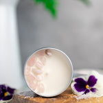 Sea Salt & Orchid Candle with Stones and Crystals , Tins Hand-poured Soy wax Candles