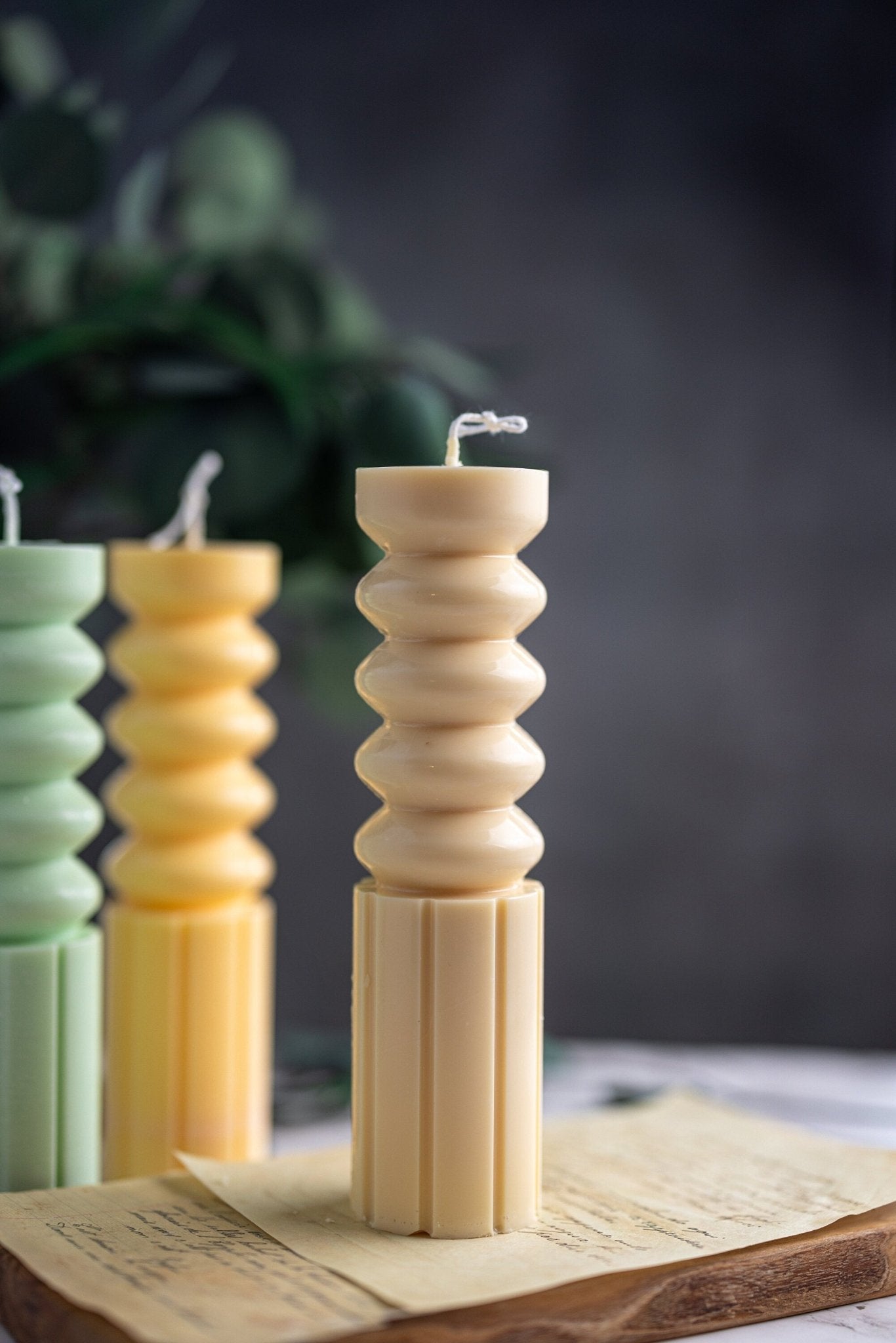 Handcrafted Abacus Pillar Candle – Pastel Colors – Luxury Home Decor – Handmade Soy Wax Gift Idea - MY Sunshine Candless