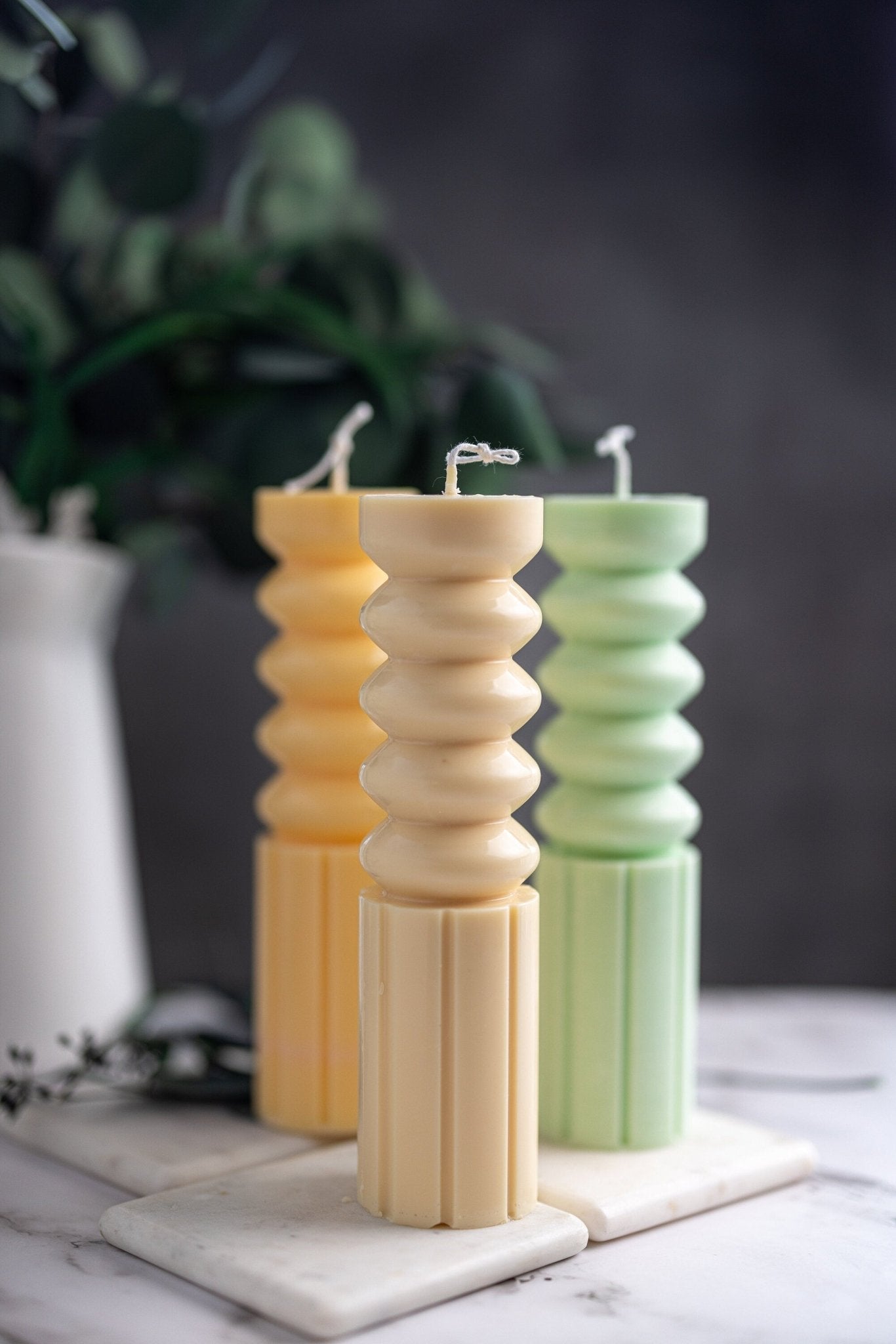 Handcrafted Abacus Pillar Candle – Pastel Colors – Luxury Home Decor – Handmade Soy Wax Gift Idea - MY Sunshine Candless