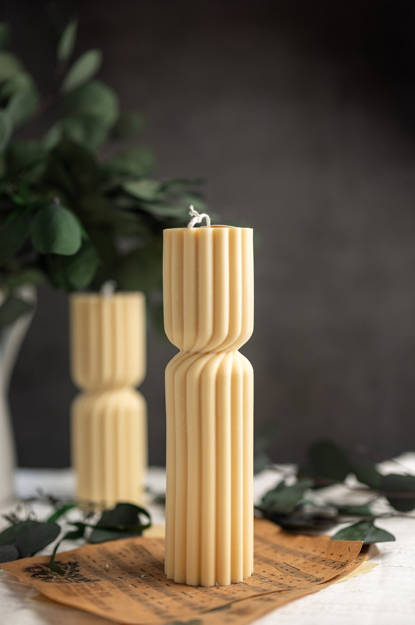 Spiral Spire Pillar Candle/Gift | Handmade /Wedding Favor /Soy Wax/Handmade Stunning Candles /Mothers Day