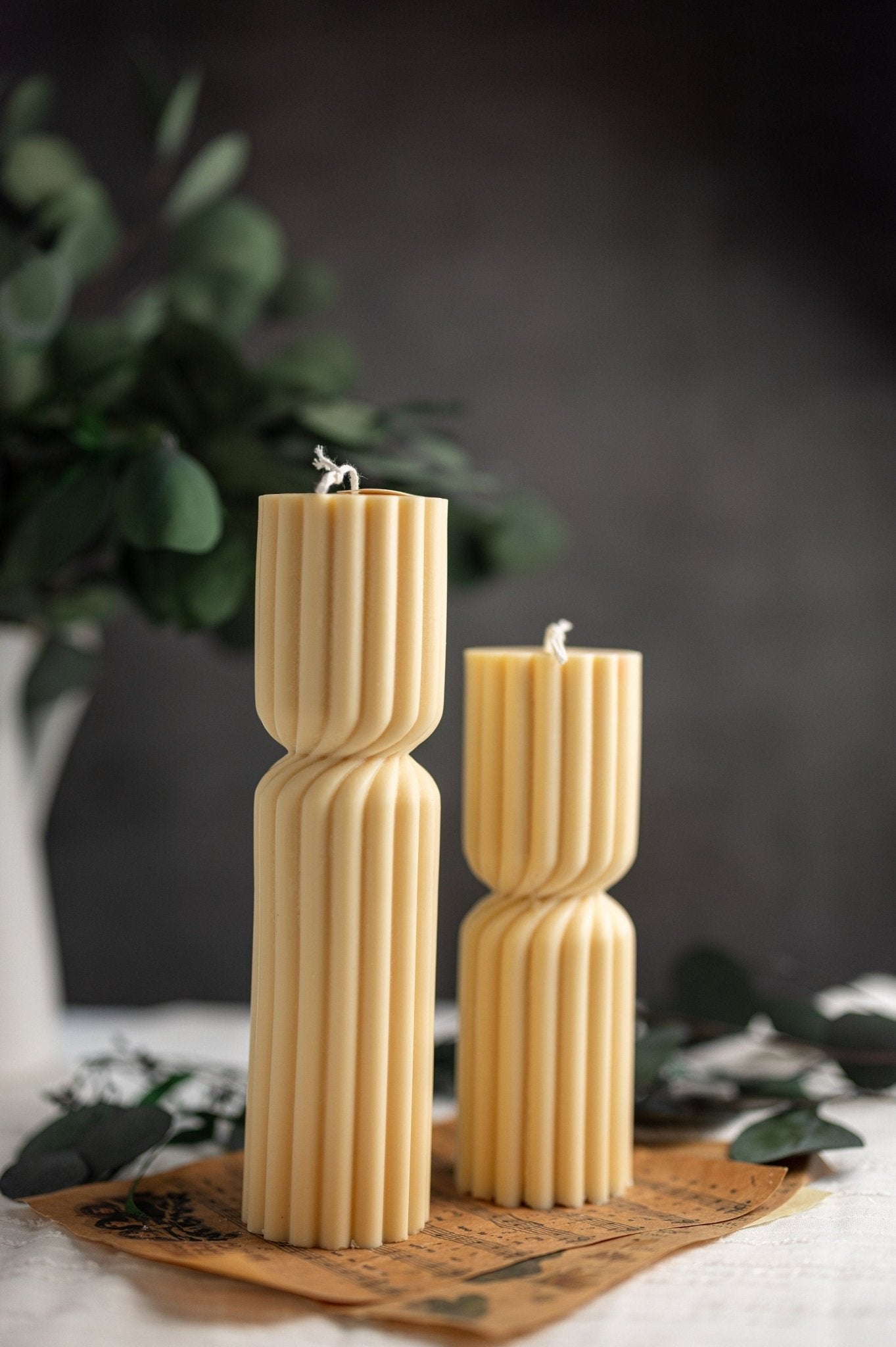 Spiral Spire Pillar Candle/Gift | Handmade /Wedding Favor /Soy Wax/Handmade Stunning Candles /Mothers Day