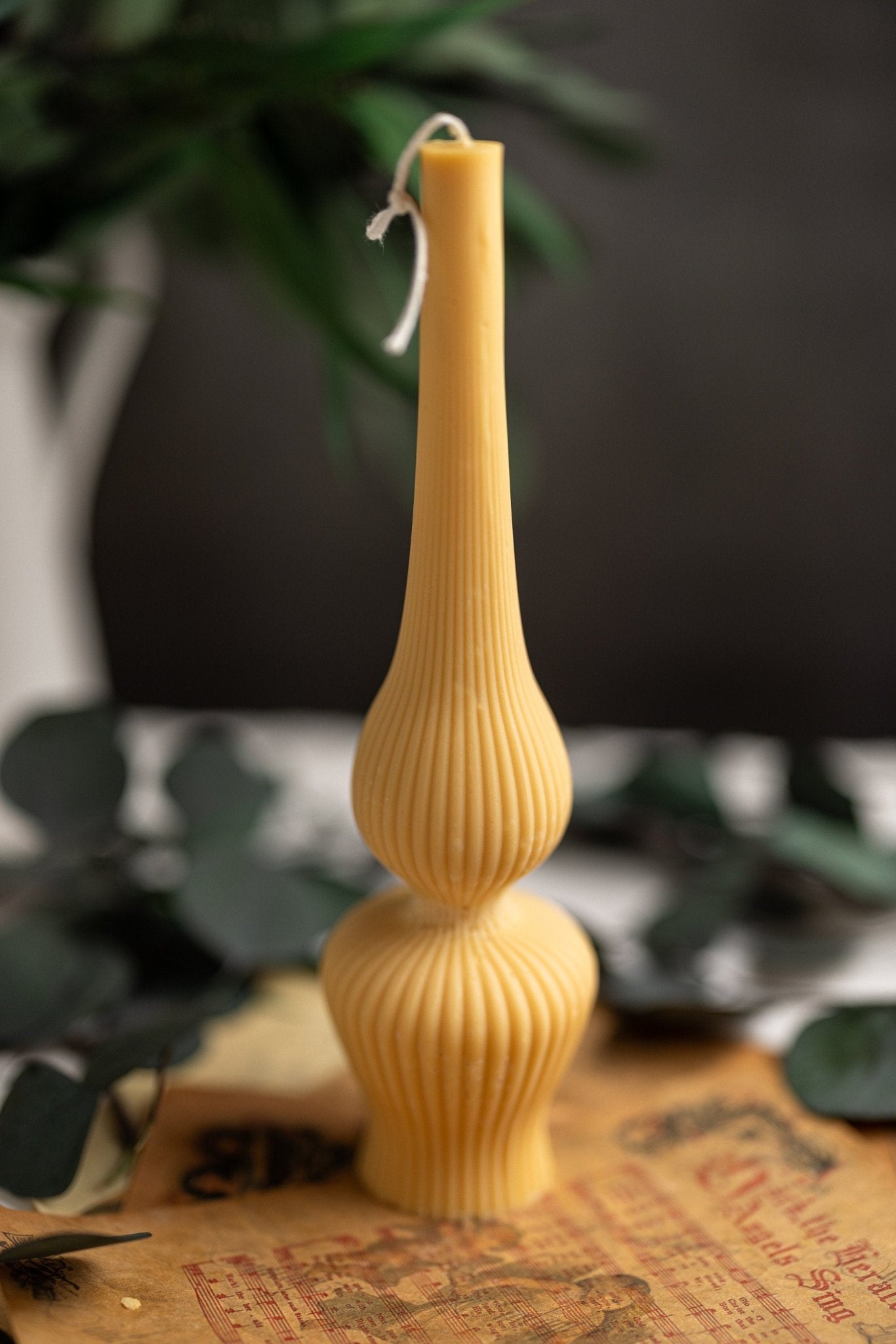 Large Ribbed Pillar Lamp Candle /Handmade Candle/ Aesthetic Room Decor/ Wedding table decor/Dinner Candles/ Candle Gift