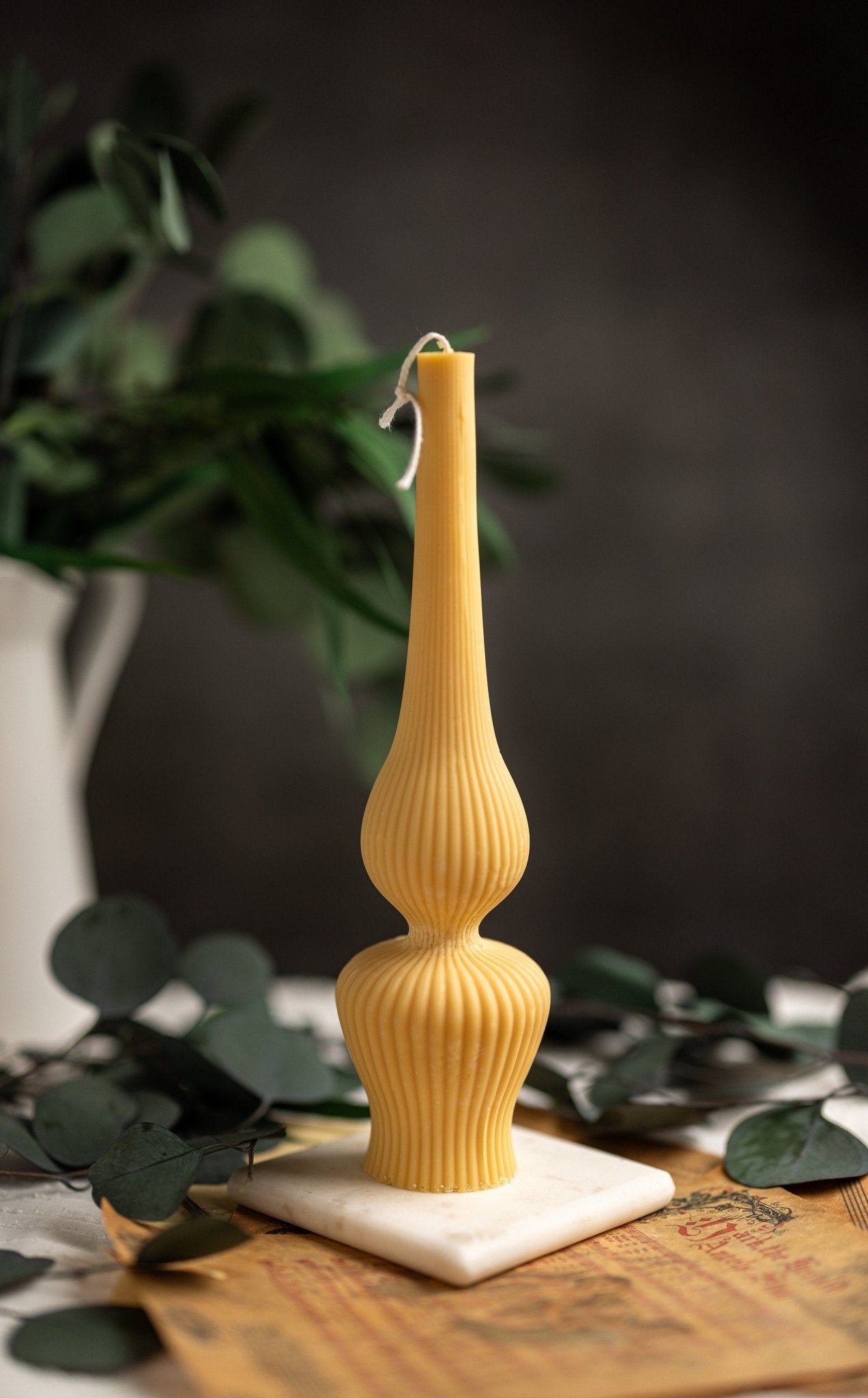 Large Ribbed Pillar Lamp Candle /Handmade Candle/ Aesthetic Room Decor/ Wedding table decor/Dinner Candles/ Candle Gift