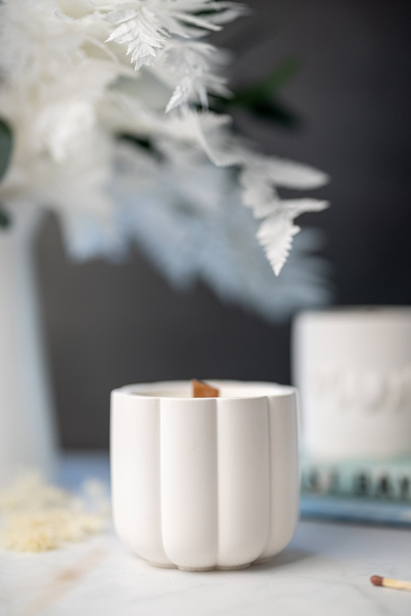 Handmade Wooden Wick Ribbed Scented Vessel | Soy Candle | Scented Vessel | Handmade Gift |Mothers Day | Christmas Gifts | Housewarming Gift