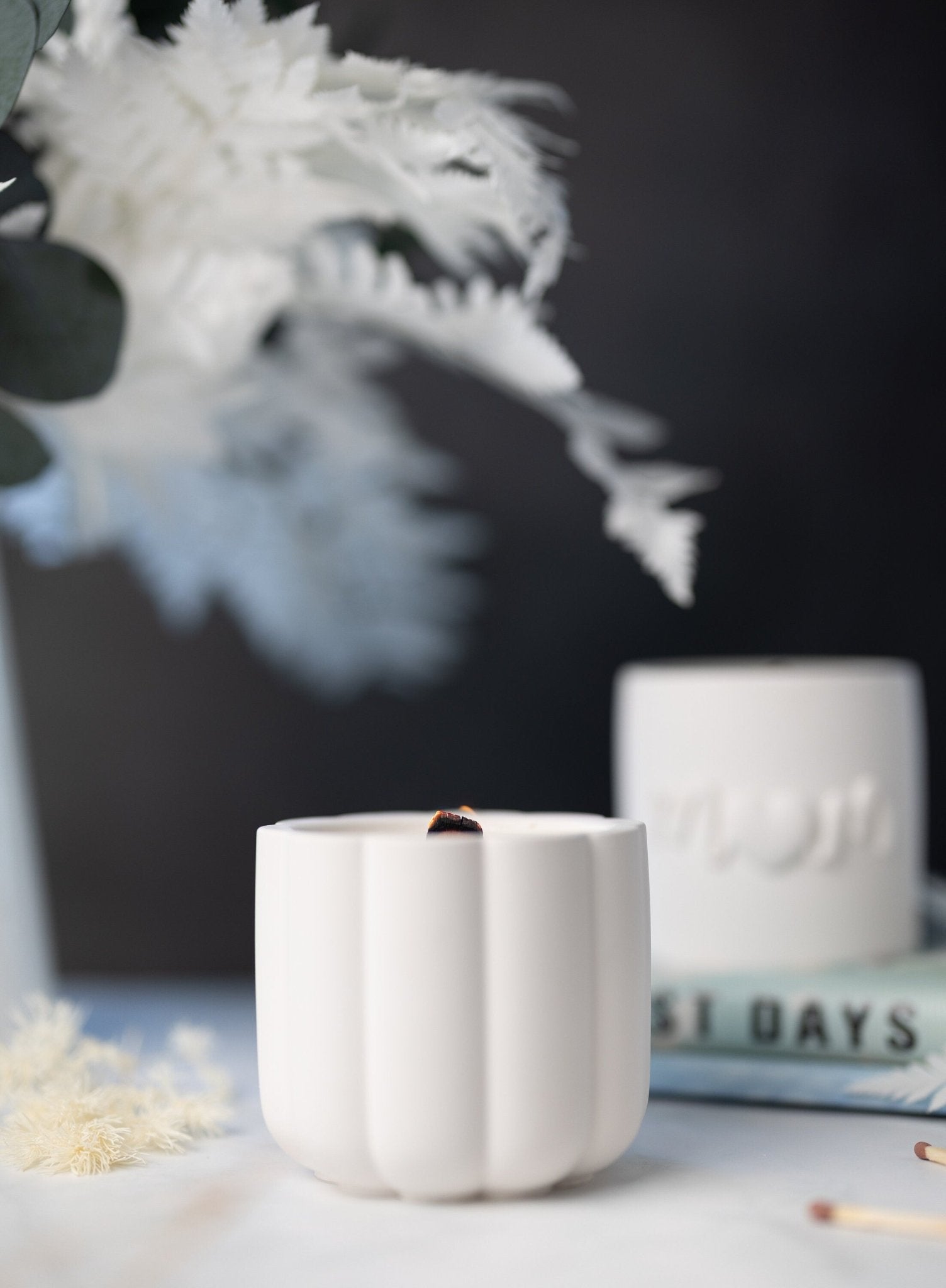 Handmade Wooden Wick Ribbed Scented Vessel | Soy Candle | Scented Vessel | Handmade Gift |Mothers Day | Christmas Gifts | Housewarming Gift