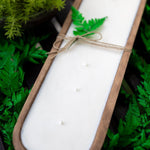 Large Hand Carved Baguette Bowl Candle/Natural Soy/ Reusable/Wooden Farmhouse Decor/Perfect gifting/ Christmas Holidays