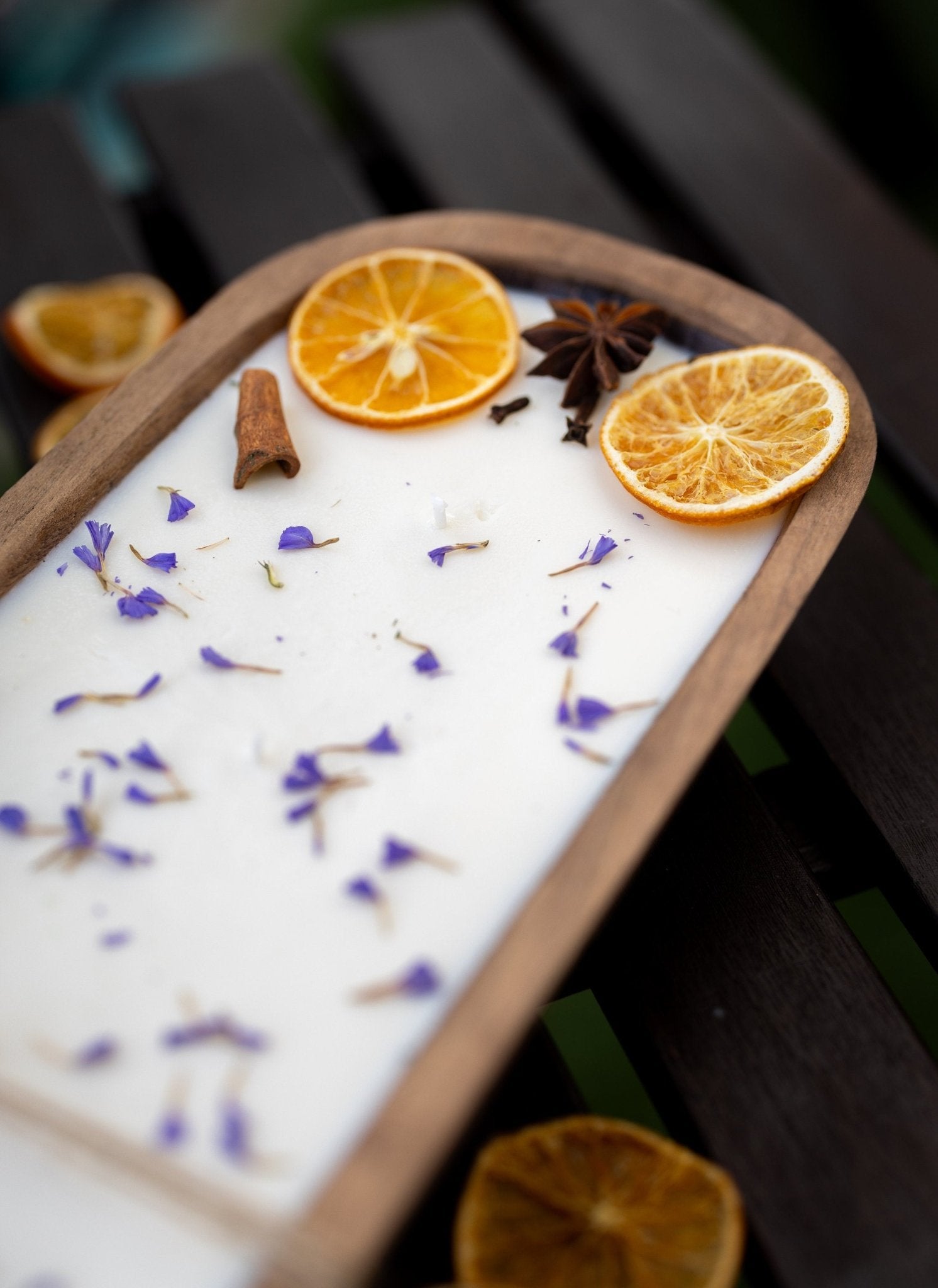 Large Hand Carved 6 Wick Bowl Candle/ Orange Bowl Candle/ Reusable/Wooden Farmhouse Decor/Perfect gifting/ Christmas Holidays