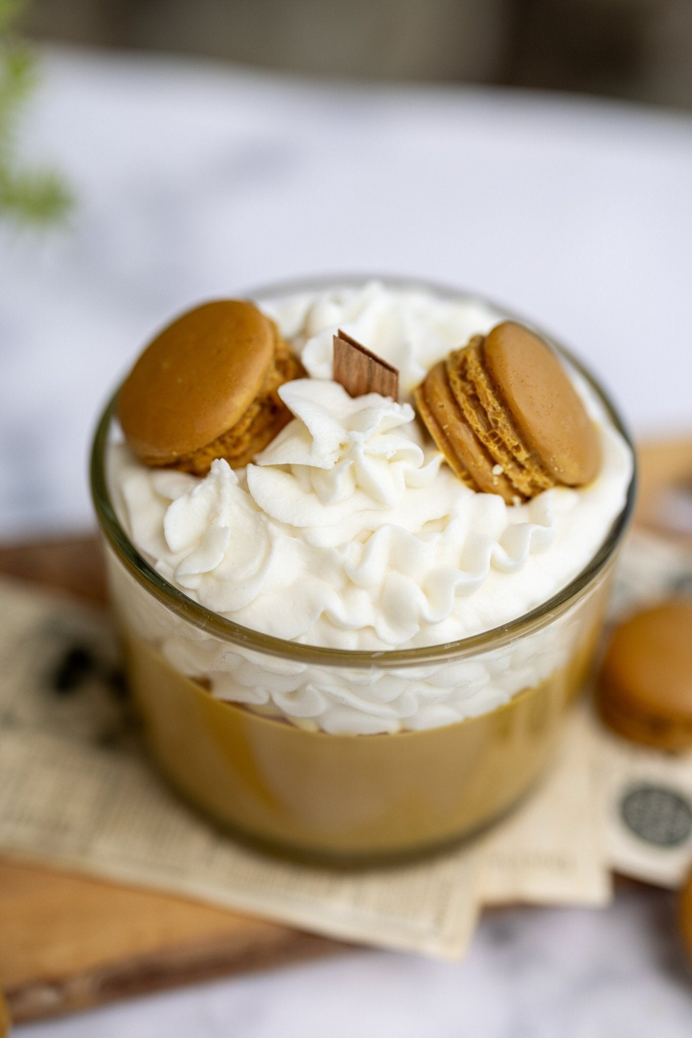 Espresso Scented Candle, Macaron Candle/Macaroons Candle/Whipped Candle/Dessert Candle/ Chocolate Candle/Gift for her/Macron Candle Soy Wax