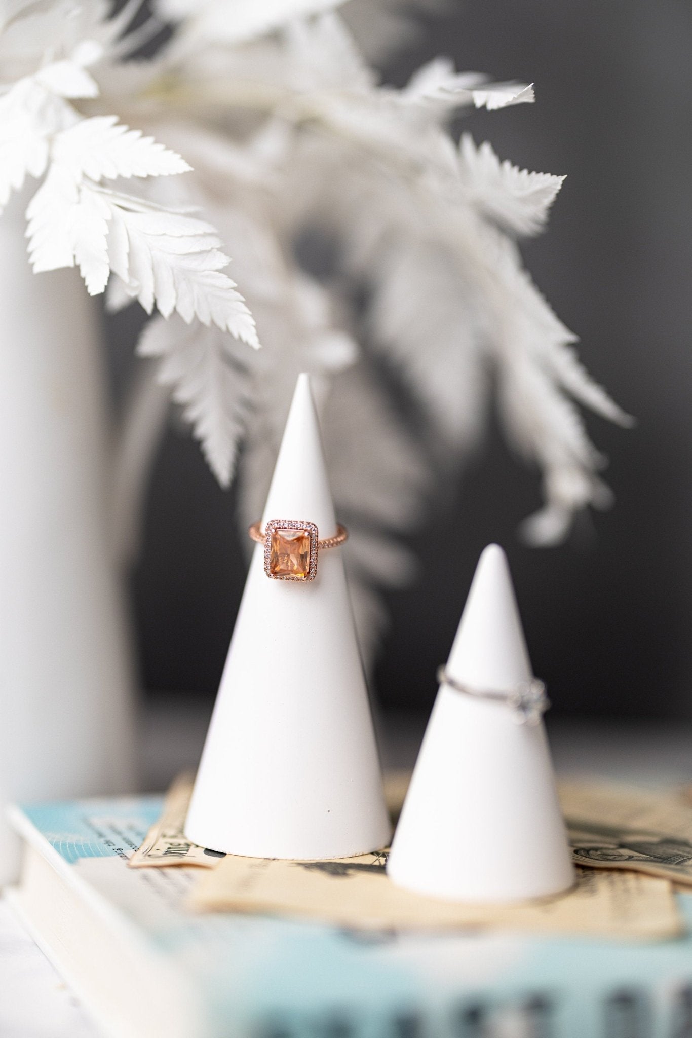 Genuine Ring Handmade Holder/Jesmonite Ring Holder Cone/ Perfect Gift