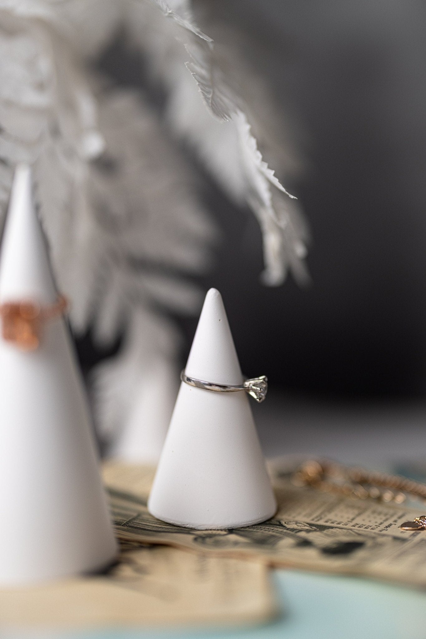 Genuine Ring Handmade Holder/Jesmonite Ring Holder Cone/ Perfect Gift