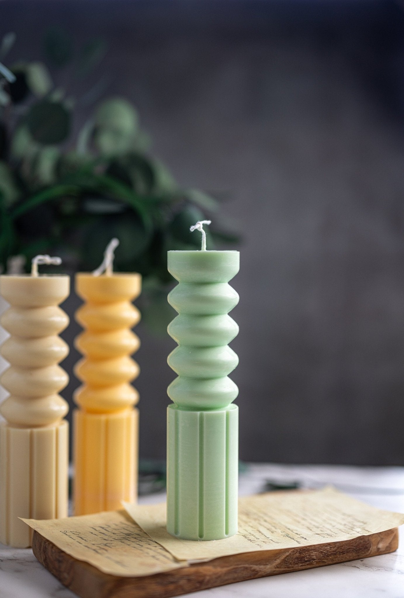 Handcrafted Abacus Pillar Candle – Pastel Colors – Luxury Home Decor – Handmade Soy Wax Gift Idea - MY Sunshine Candless