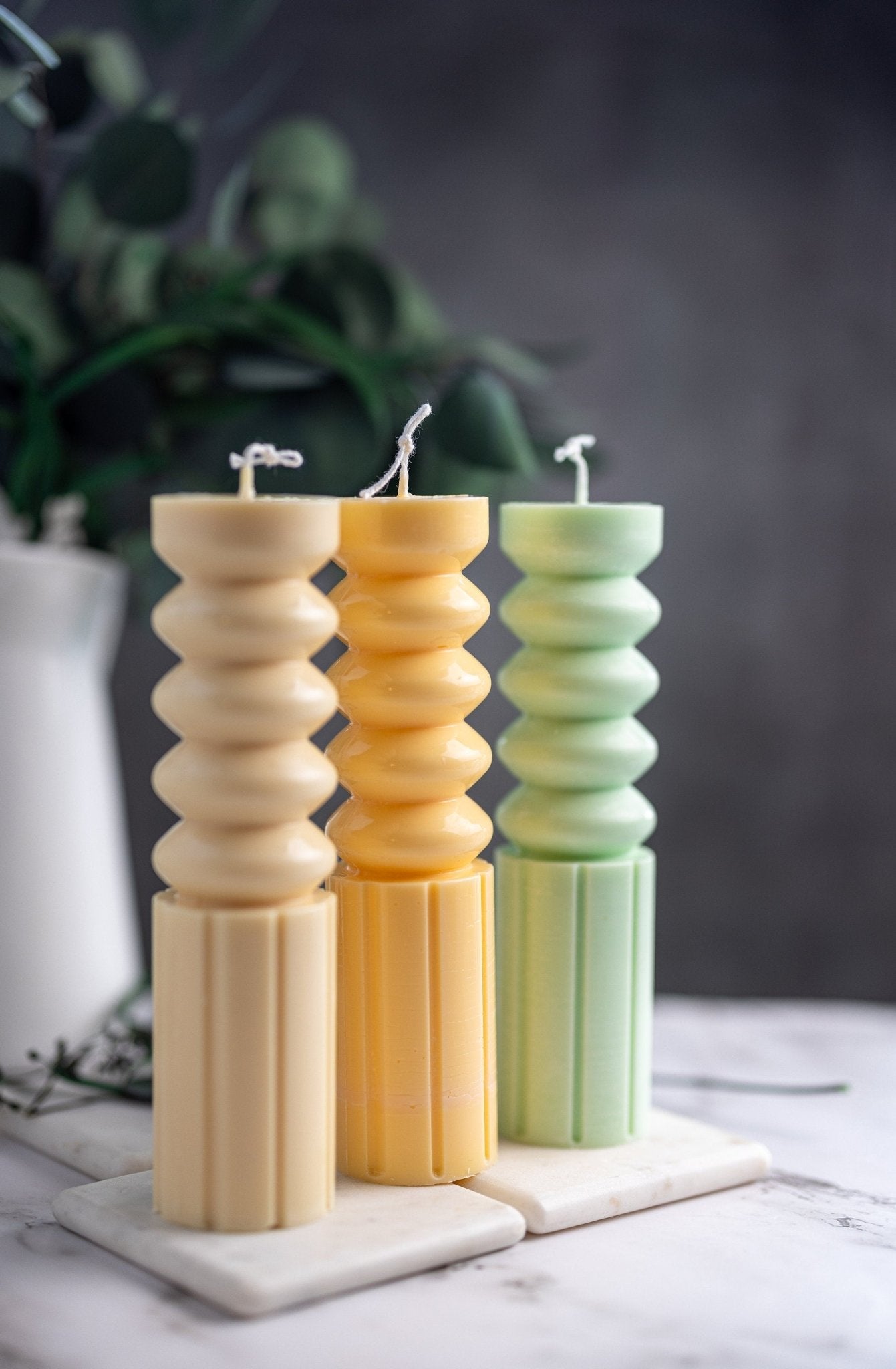 Handcrafted Abacus Pillar Candle – Pastel Colors – Luxury Home Decor – Handmade Soy Wax Gift Idea - MY Sunshine Candless
