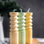 Handcrafted Abacus Pillar Candle – Pastel Colors – Luxury Home Decor – Handmade Soy Wax Gift Idea - MY Sunshine Candless