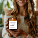 Stress Relief Soy Candle/Eucalyptus and Lavender Candle/Aromatherapy Candle/Self Care Gift/Herbal Candle