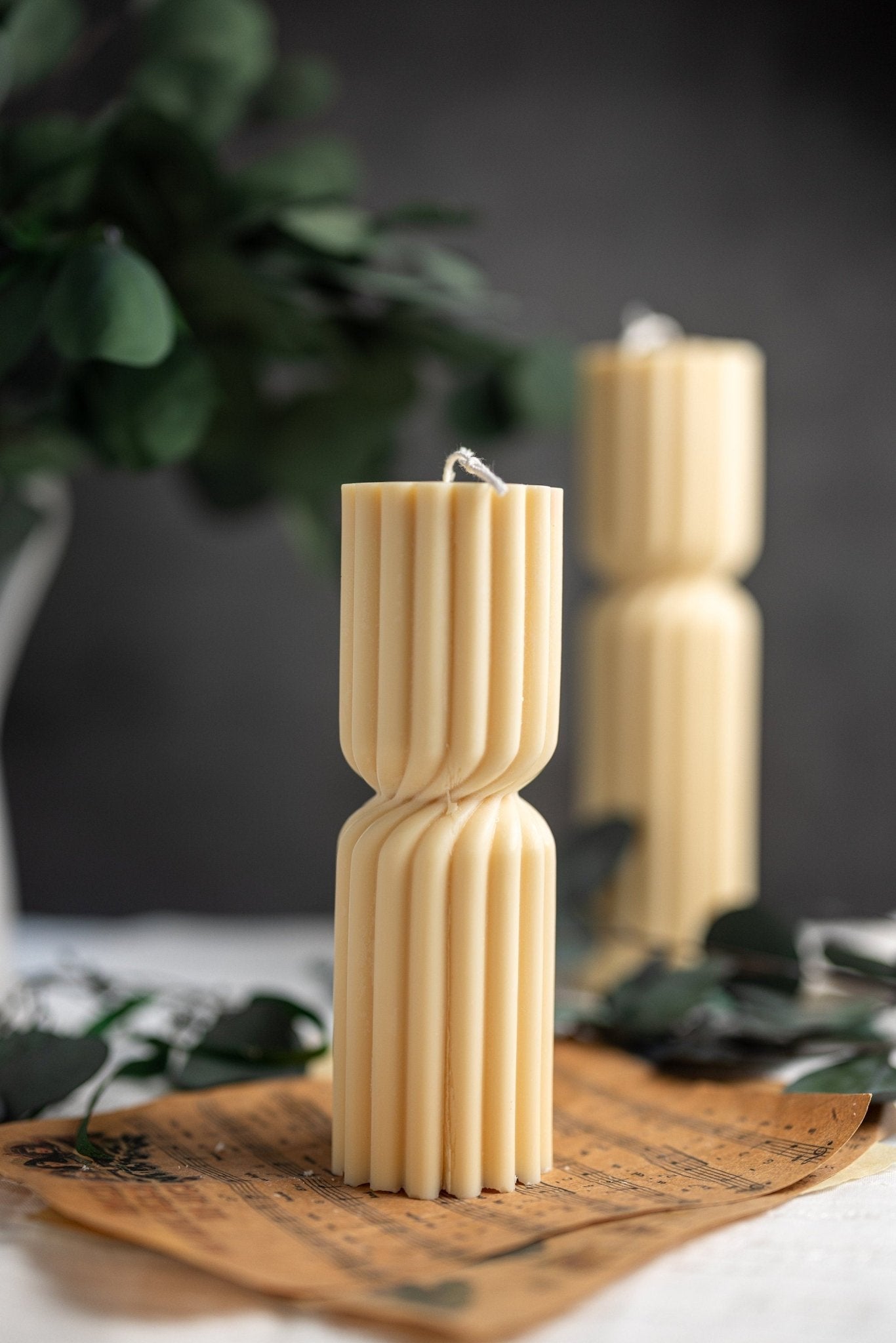 Spiral Spire Pillar Candle/Gift | Handmade /Wedding Favor /Soy Wax/Handmade Stunning Candles /Mothers Day