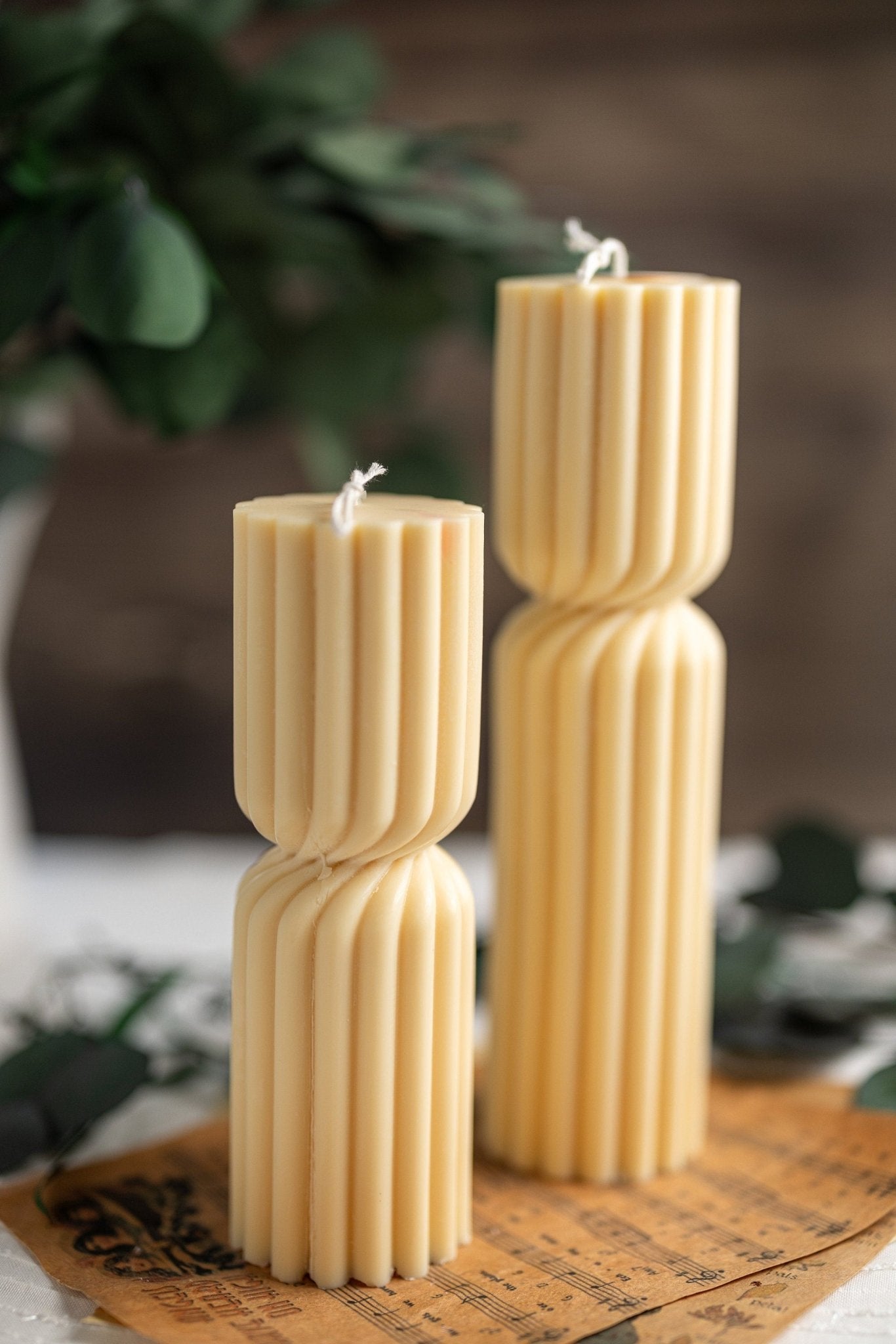 Spiral Spire Pillar Candle/Gift | Handmade /Wedding Favor /Soy Wax/Handmade Stunning Candles /Mothers Day