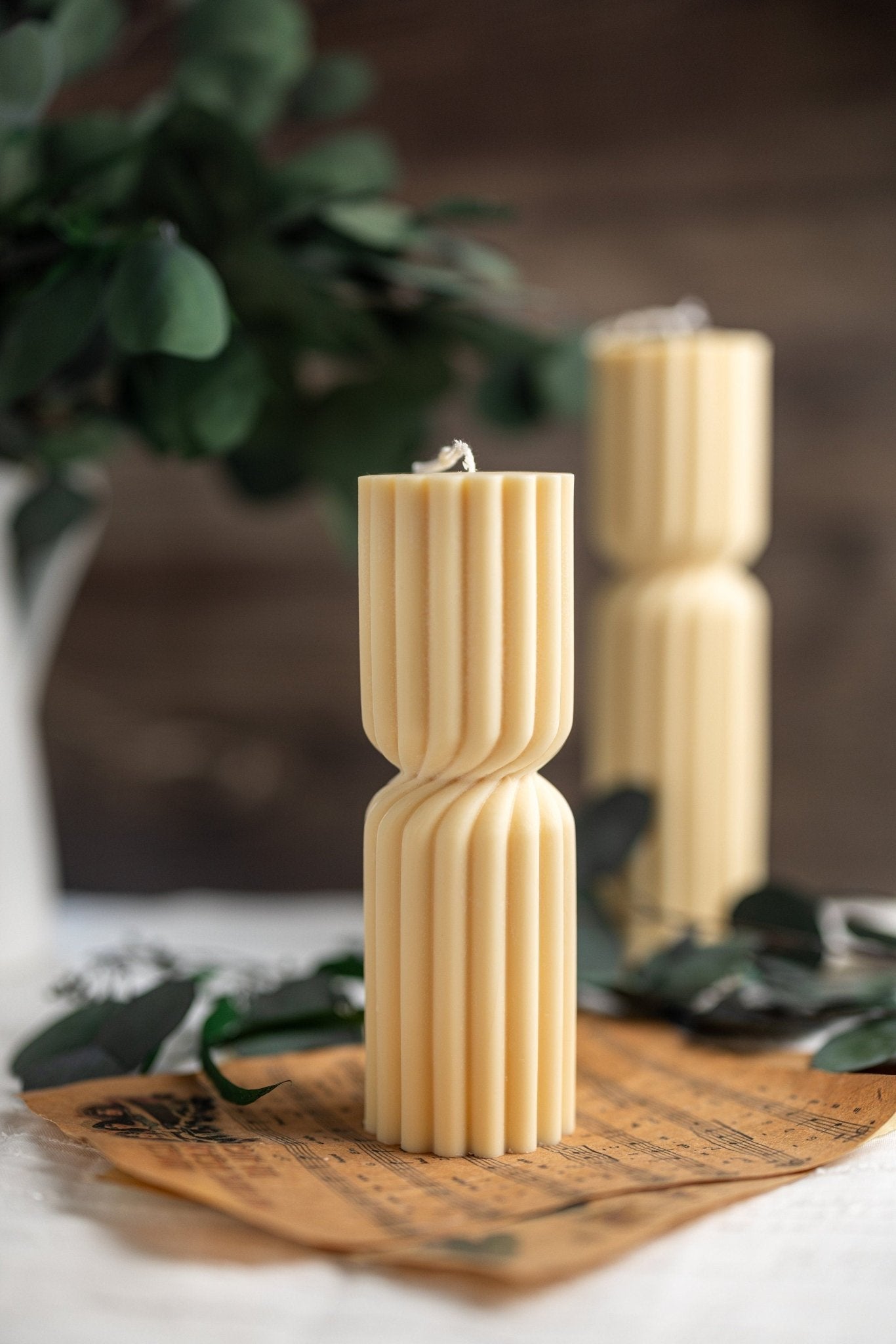 Spiral Spire Pillar Candle/Gift | Handmade /Wedding Favor /Soy Wax/Handmade Stunning Candles /Mothers Day