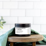 Summer Strawberries + Cream 8oz Matte Black Soy Candle Tin/Gift for everyone