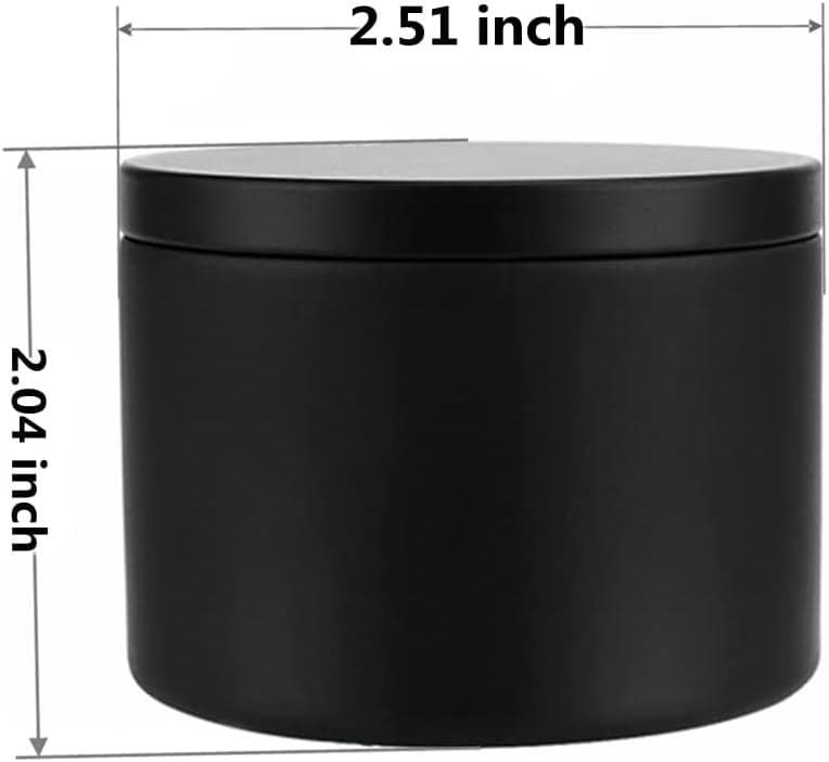Lavender & Rosmerry Tin Soy Wax Candle, Black Round Tin Candle Container, Lead Free Wicks, Double Wick Candle/Relaxing Candle