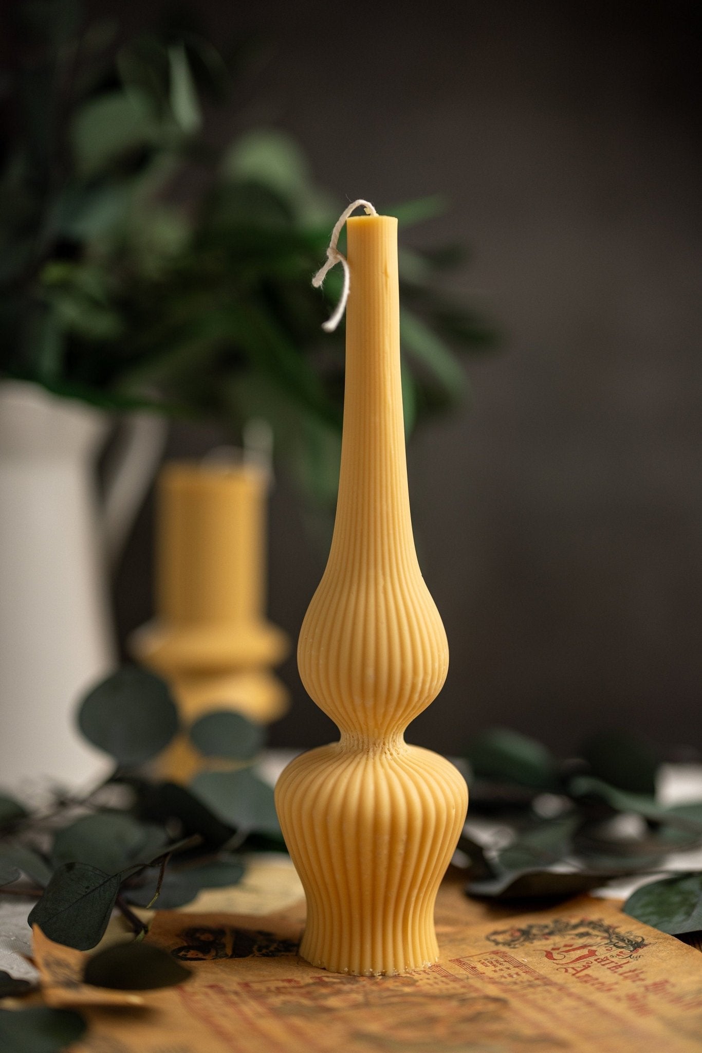 Large Ribbed Pillar Lamp Candle /Handmade Candle/ Aesthetic Room Decor/ Wedding table decor/Dinner Candles/ Candle Gift