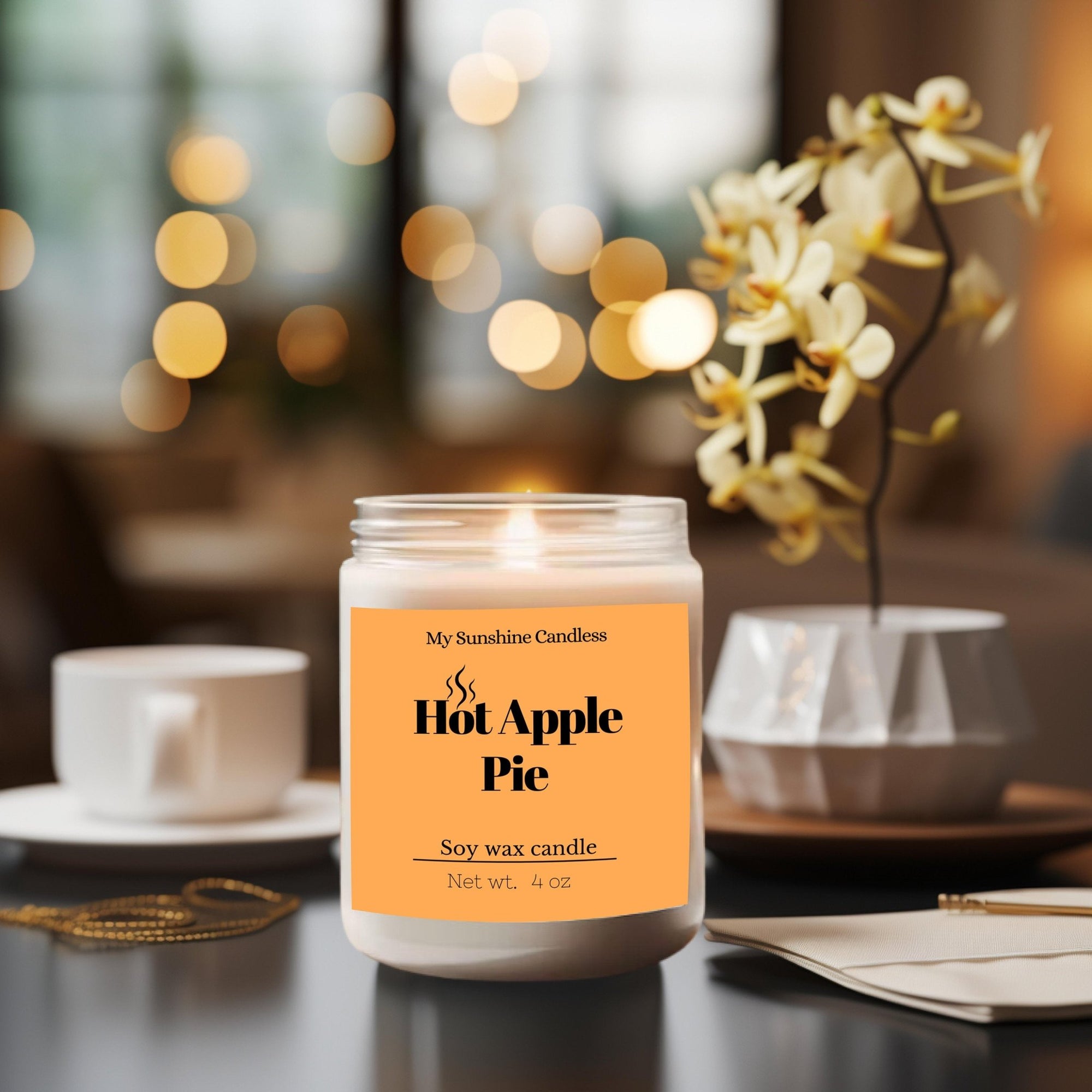 Hot Baked Apple Pie Candle/Fall Candle/Halloween Candle Jar