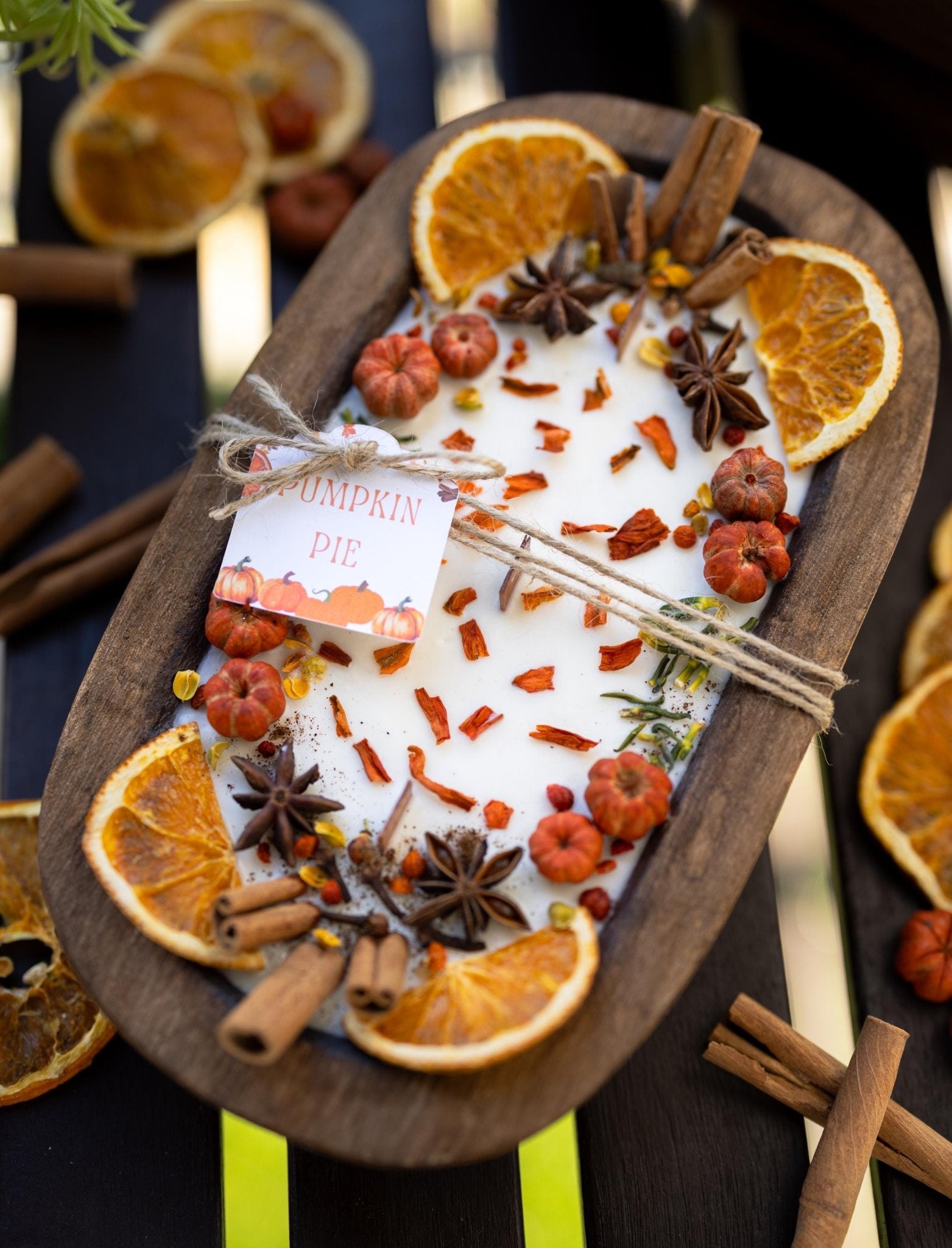 Large Wooden Fall Candle/Autumn Season/Pumpkin Orange Decoration/Pumpkin Pie/Fall Home Decor/Pumpkin Wood Bowl Candle