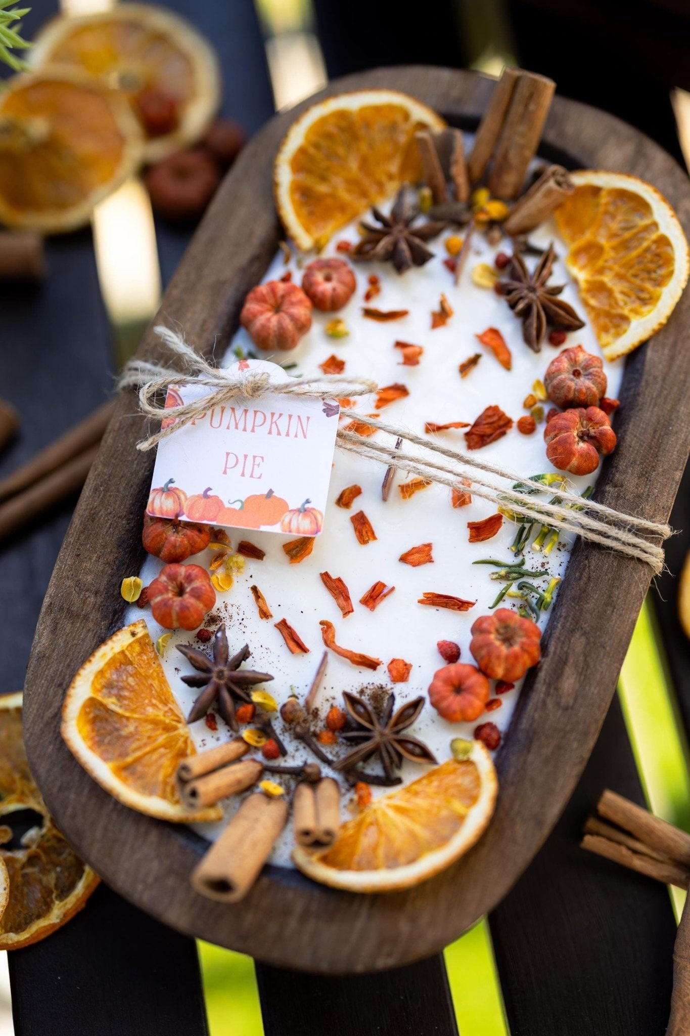 Large Wooden Fall Candle/Autumn Season/Pumpkin Orange Decoration/Pumpkin Pie/Fall Home Decor/Pumpkin Wood Bowl Candle