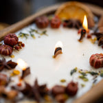 Pumpkin Pie Dough bowl Wooden Wick Candle/3 Wick Candle/Fall Season Candle/Farmhouse