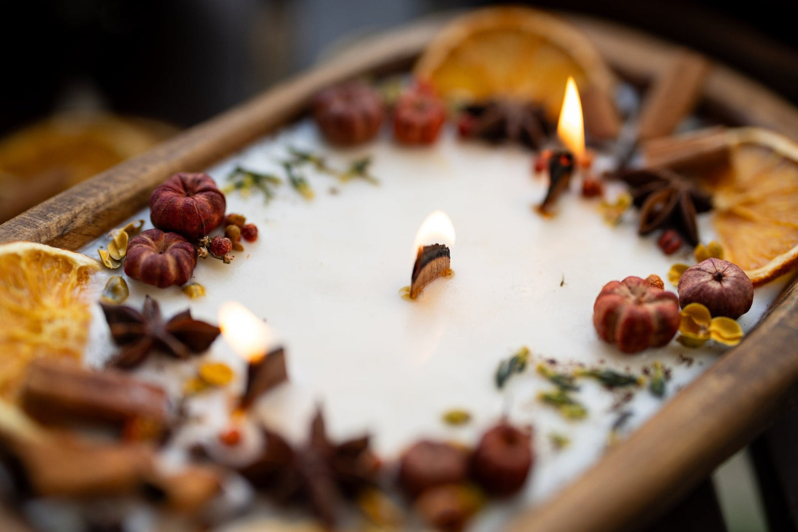 Pumpkin Pie Dough bowl Wooden Wick Candle/3 Wick Candle/Fall Season Candle/Farmhouse