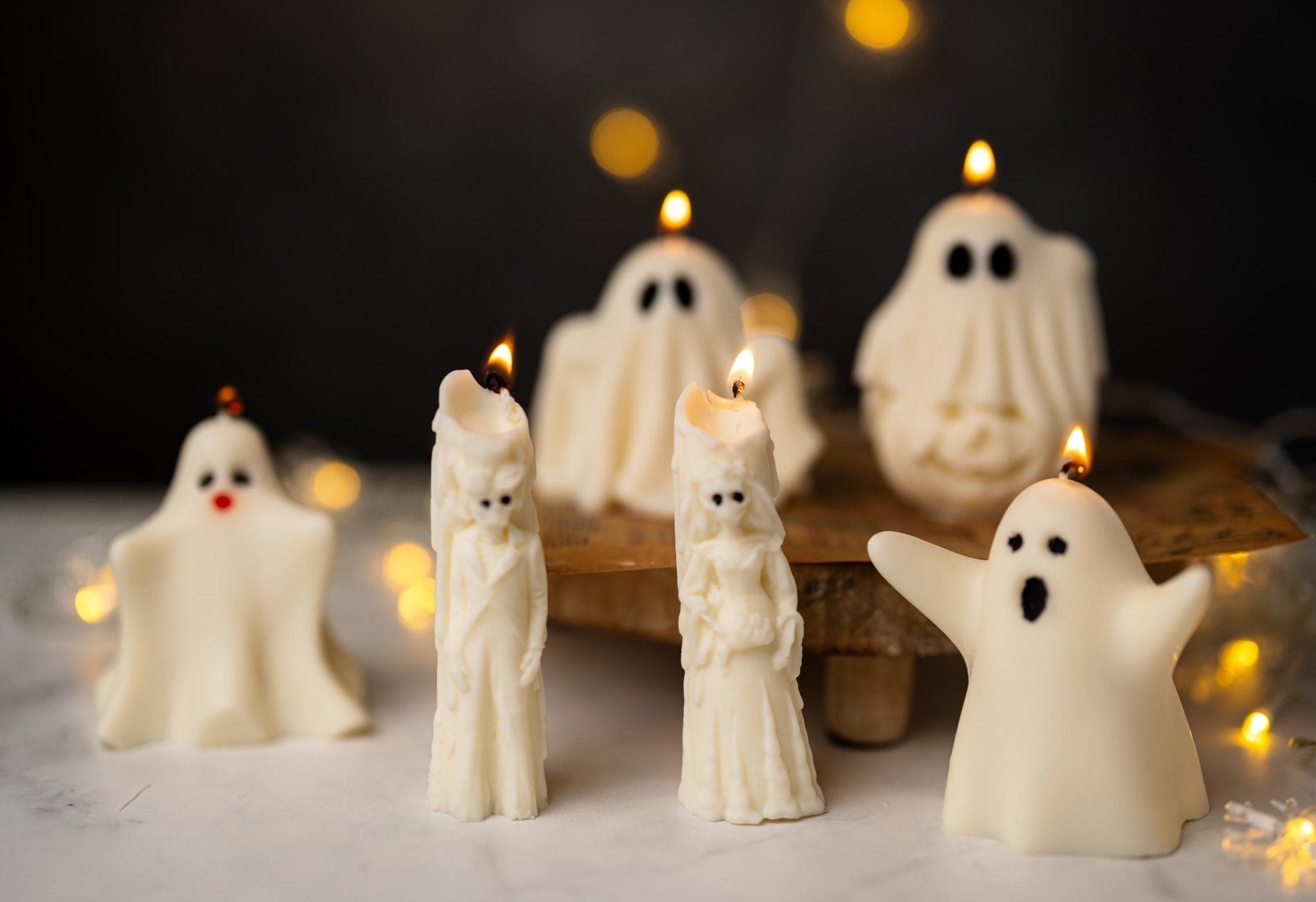 Ghost Candles | Halloween Candles | Ghost Shaped Candles | Halloween Decor Ghosts | Autumn Candles | Soy Wax Candles | Gift Sets