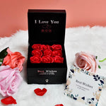 I Love You Jewerly Box For Woman / Valentines Day - Mothers Day Scented Artificial Rosses Box