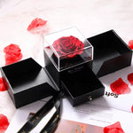 Custom Luxury Red Black Rose Flower Gift Box for Mother's Day / Valentines Day Gift