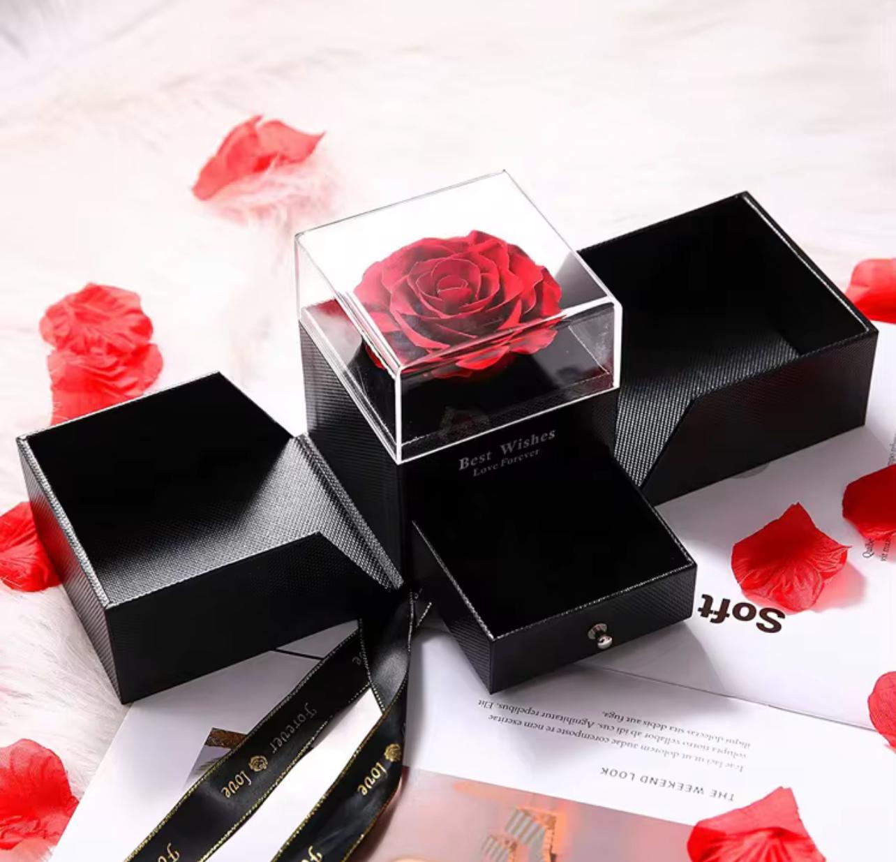 Custom Luxury Red Black Rose Flower Gift Box for Mother's Day / Valentines Day Gift