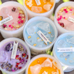 Intention Candles Infused with Crystals and Herbs/Homemade Meditation Manifestation Crystal Candle/ Witchy Spiritual Healing Crystals