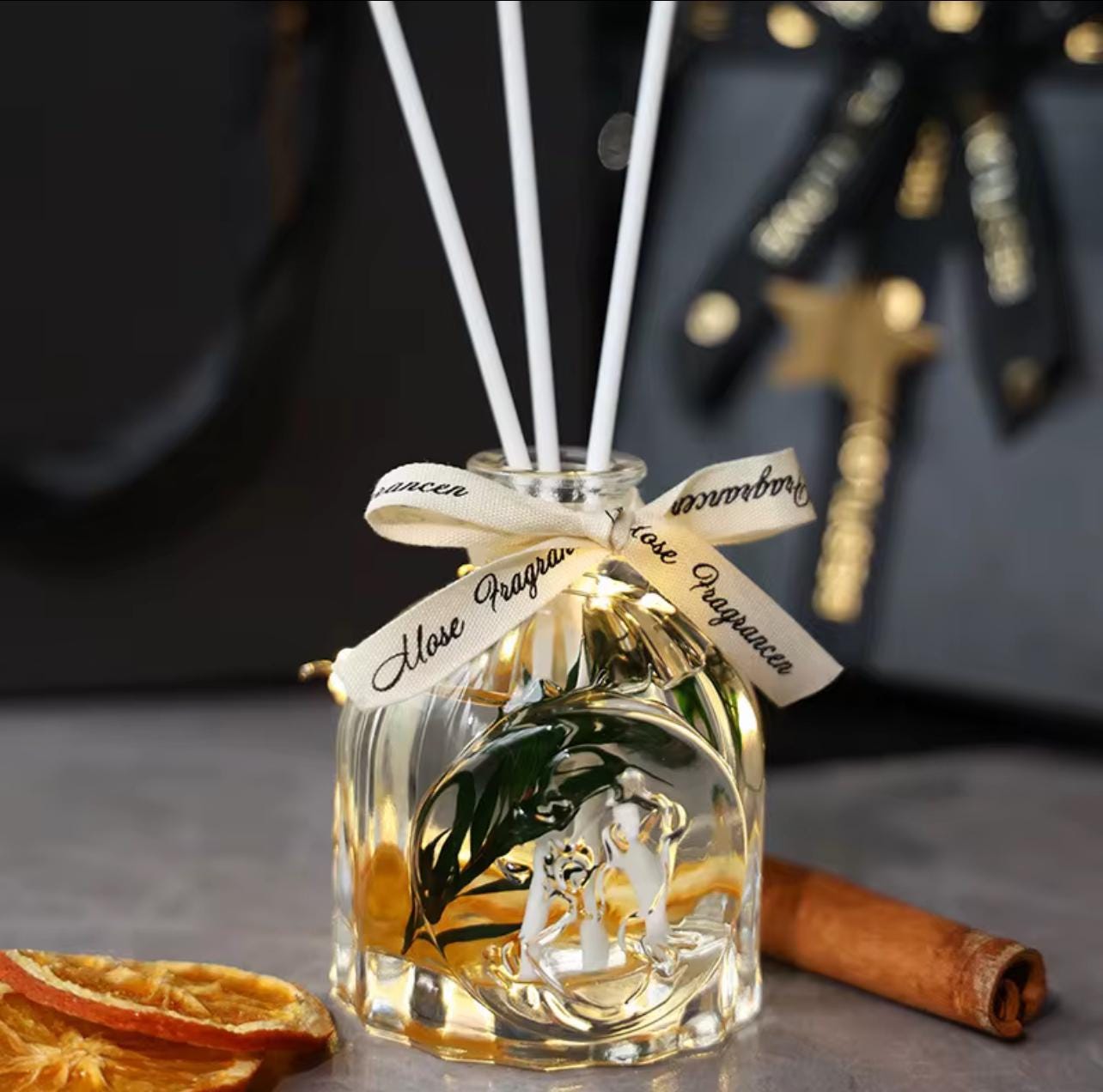 Hot Sale Aromatherapy 100% Soy Wax Candle Gift Set / Reed Diffuser Gift Set/Comes with a Black Box as well