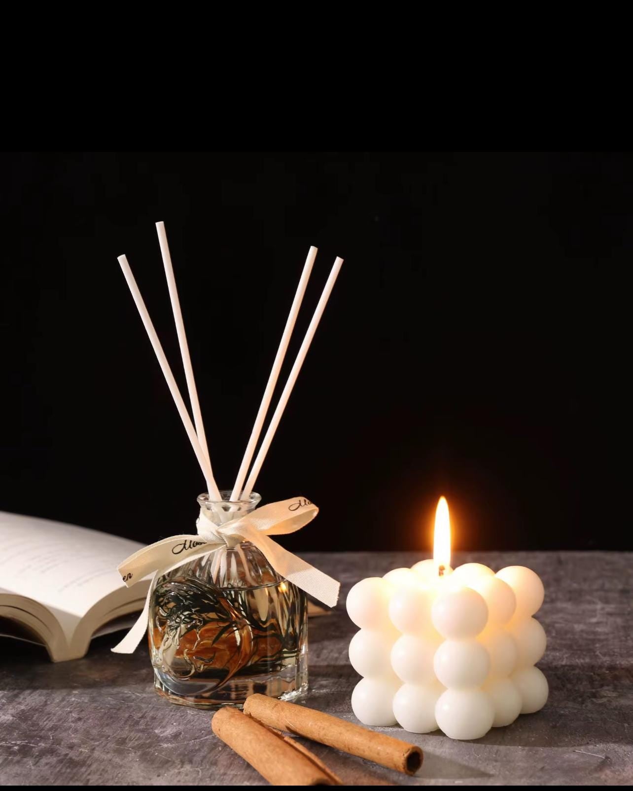 Hot Sale Aromatherapy 100% Soy Wax Candle Gift Set / Reed Diffuser Gift Set/Comes with a Black Box as well