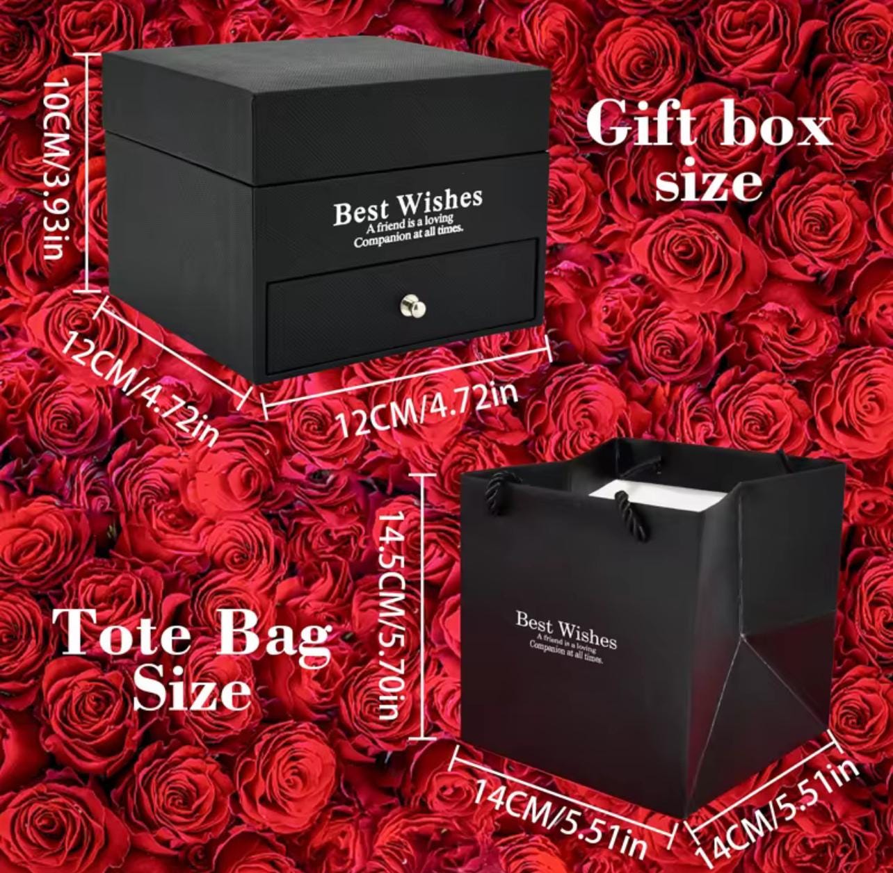 I Love You Jewerly Box For Woman / Valentines Day - Mothers Day Scented Artificial Rosses Box