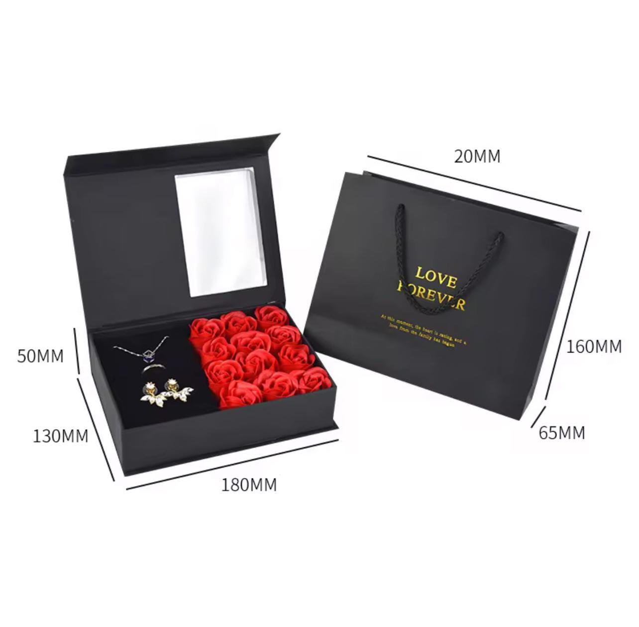 Beautiful Valentines Day gifts For Woman / Soap Rose Flower Jewelry Box with Drawer